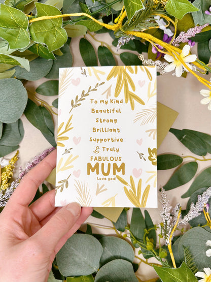 Botanical Mum Card