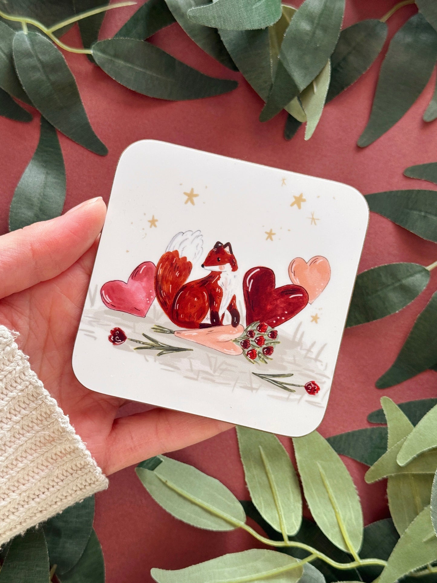 Fox Heart Coaster