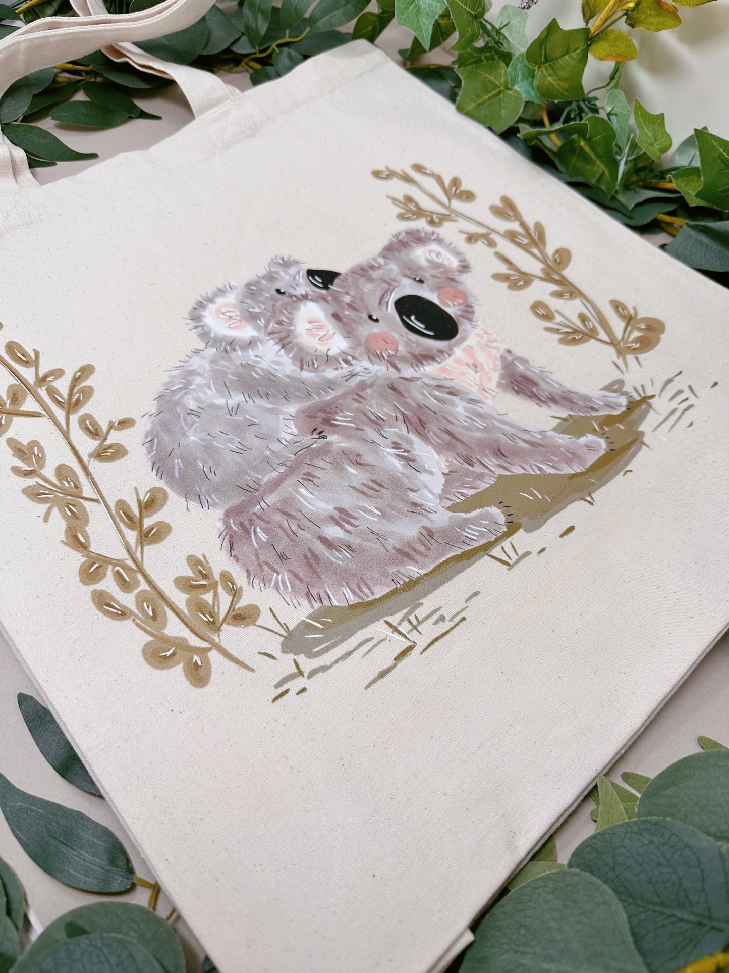 Koala & Baby Giant Tote Bag