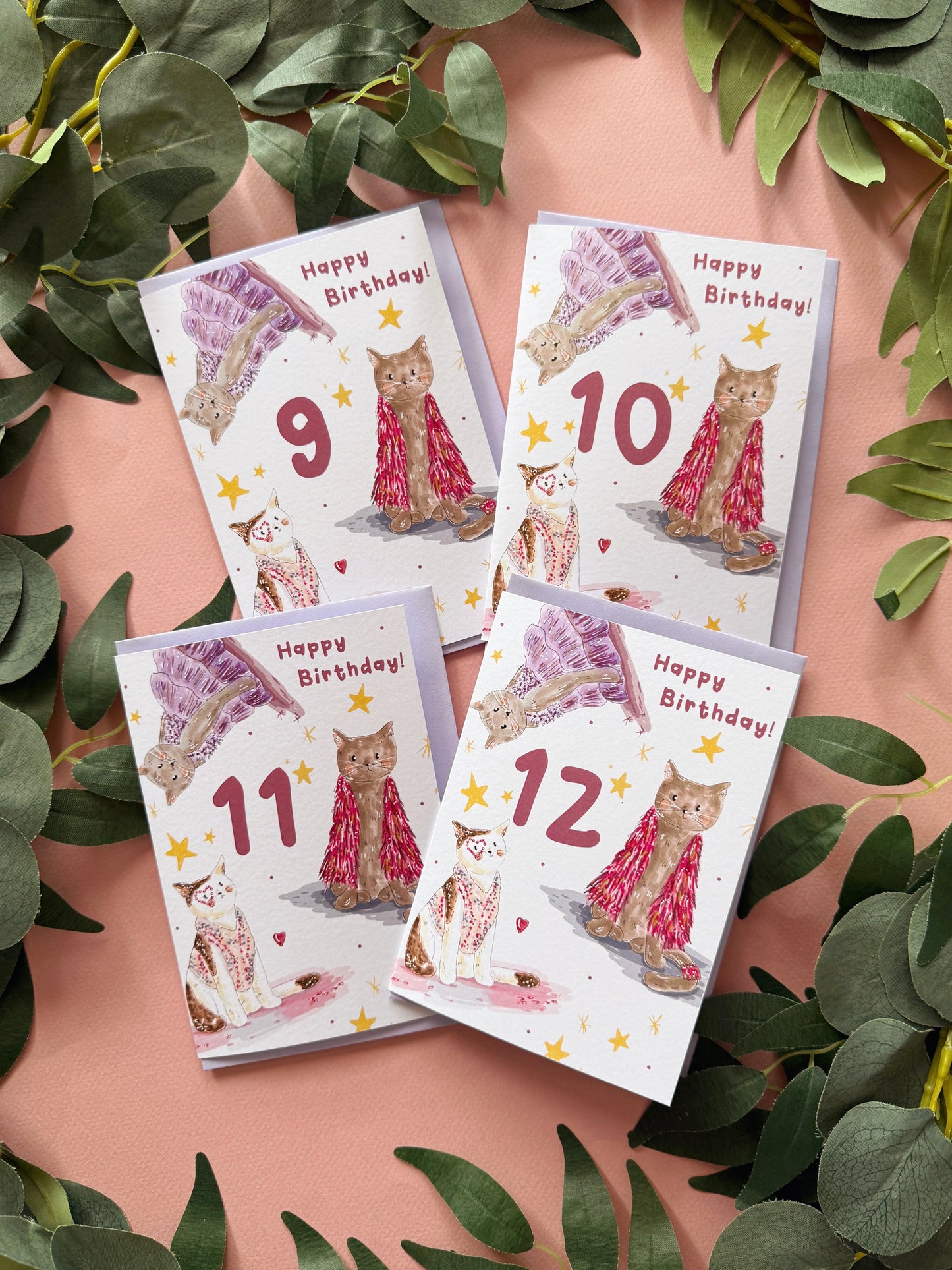 Cat Age Birthday Card