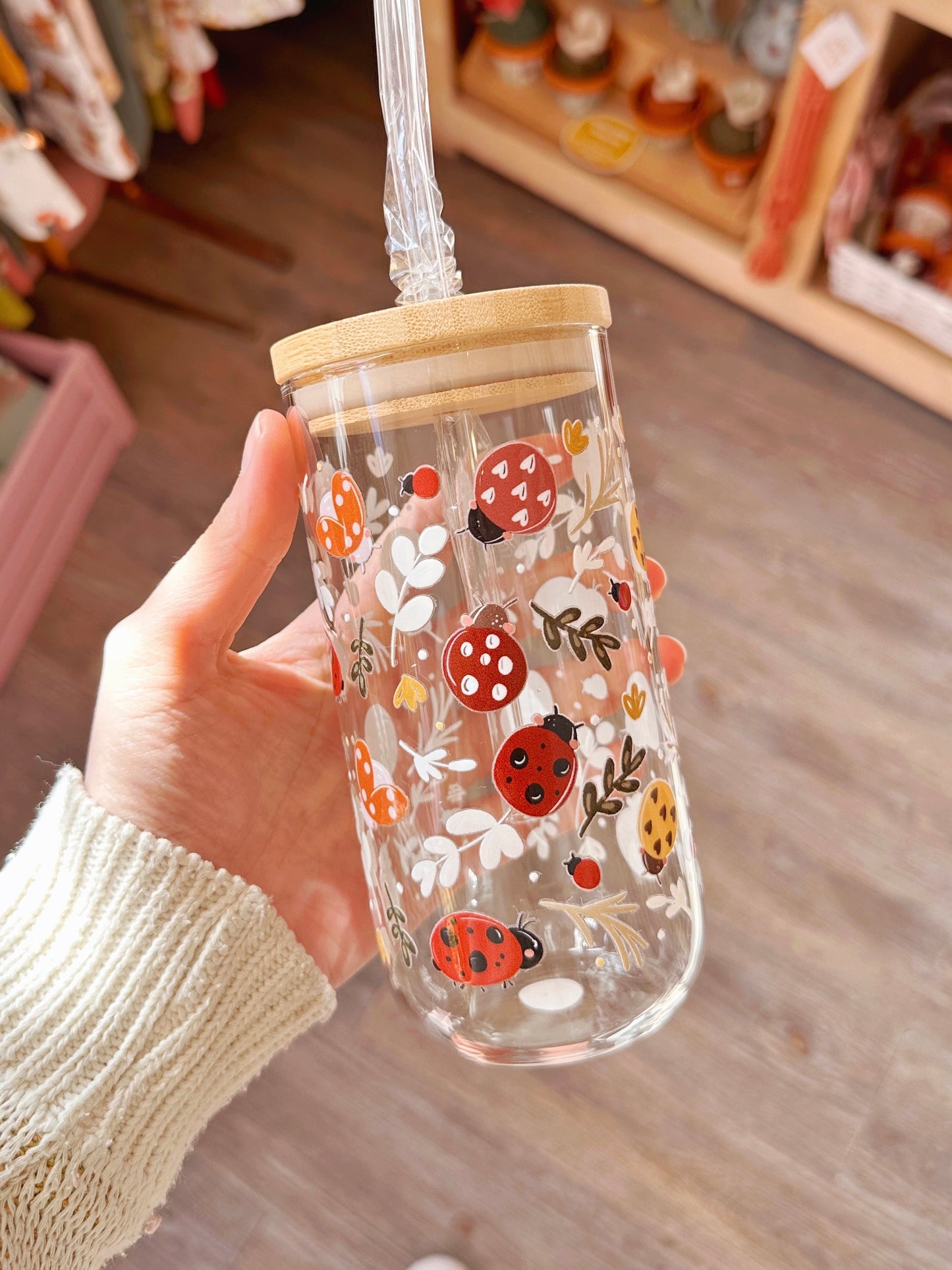 Lady Bird Glass Tumbler