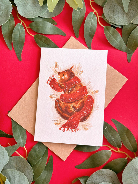 Scarf cat Era card