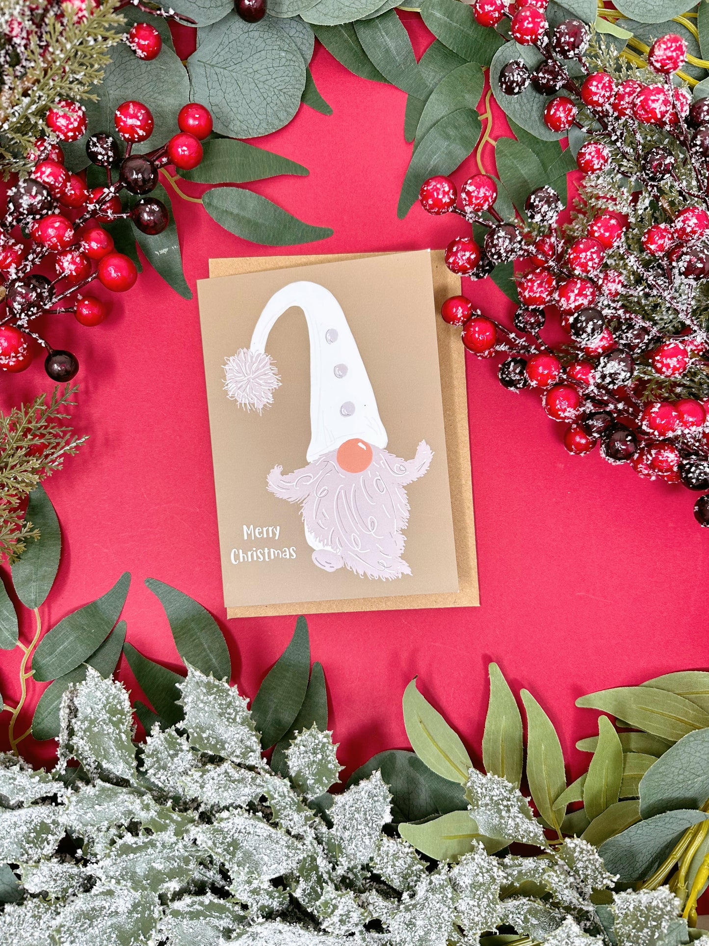 Gonk Christmas Card - white