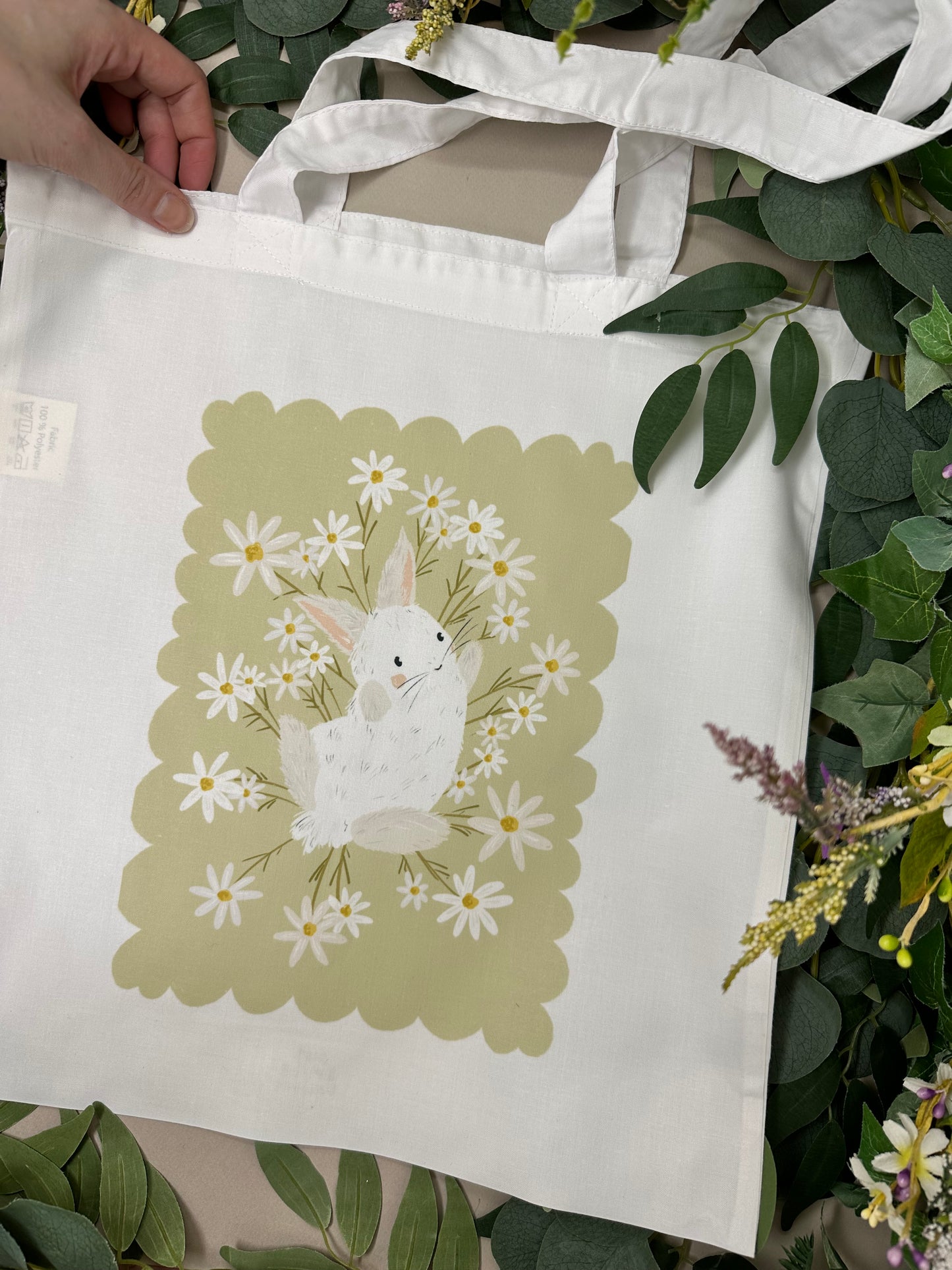 Daisy Rabbit Tote Bag