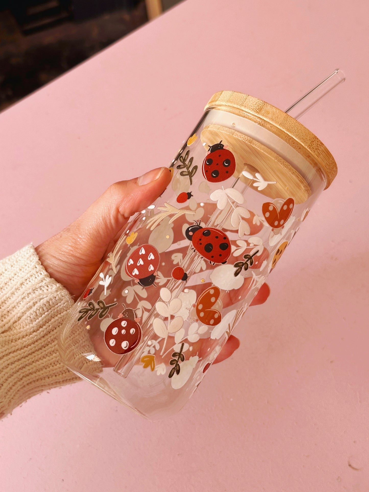 Lady Bird Glass Tumbler