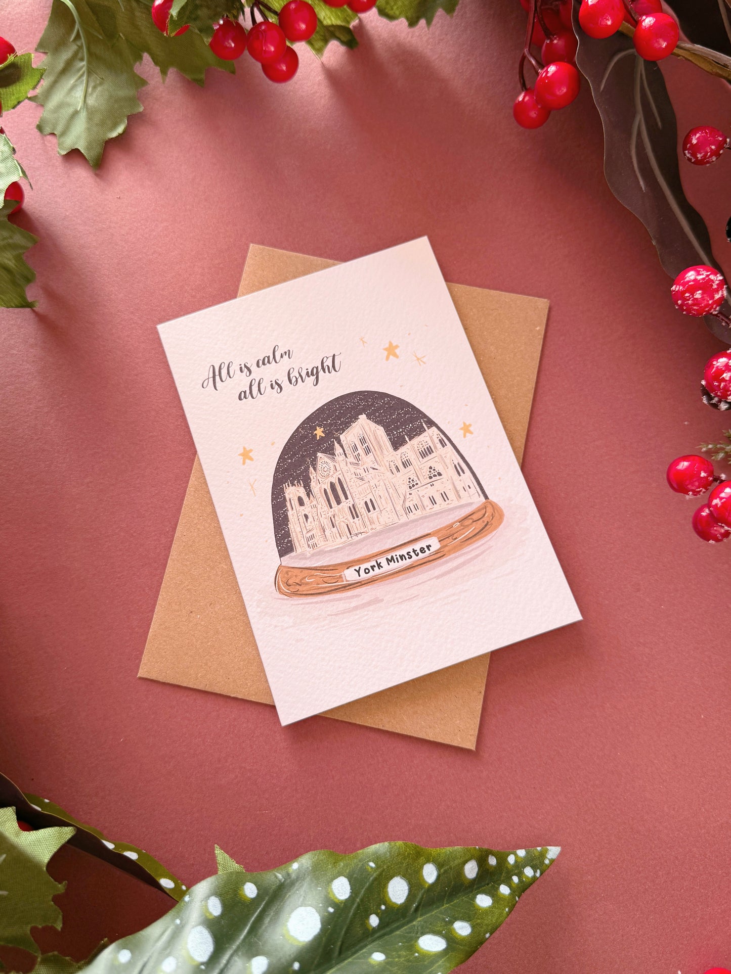 Globe York Minster Christmas Card