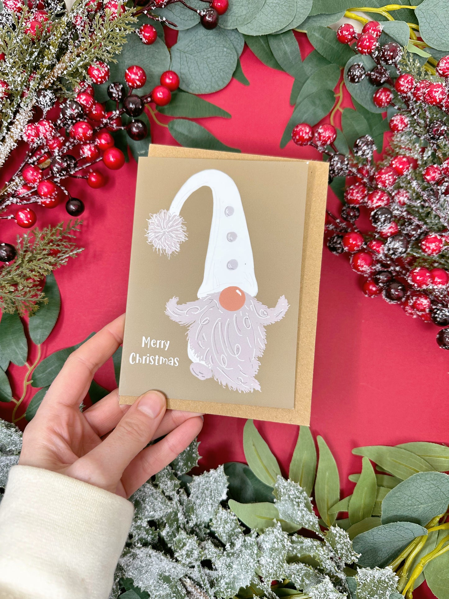 Gonk Christmas Card - white