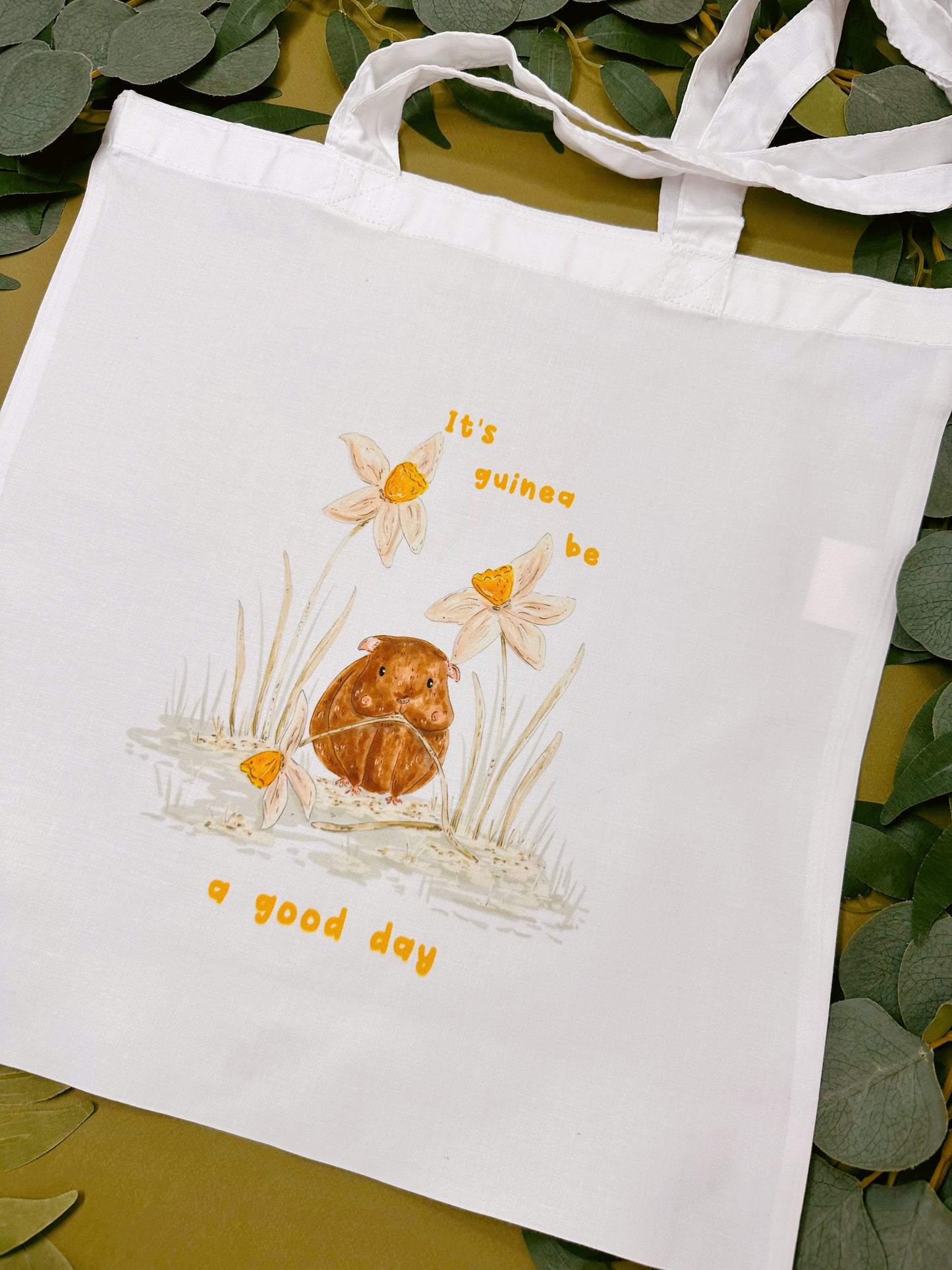 Daffodil Guinea Pig Tote Bag