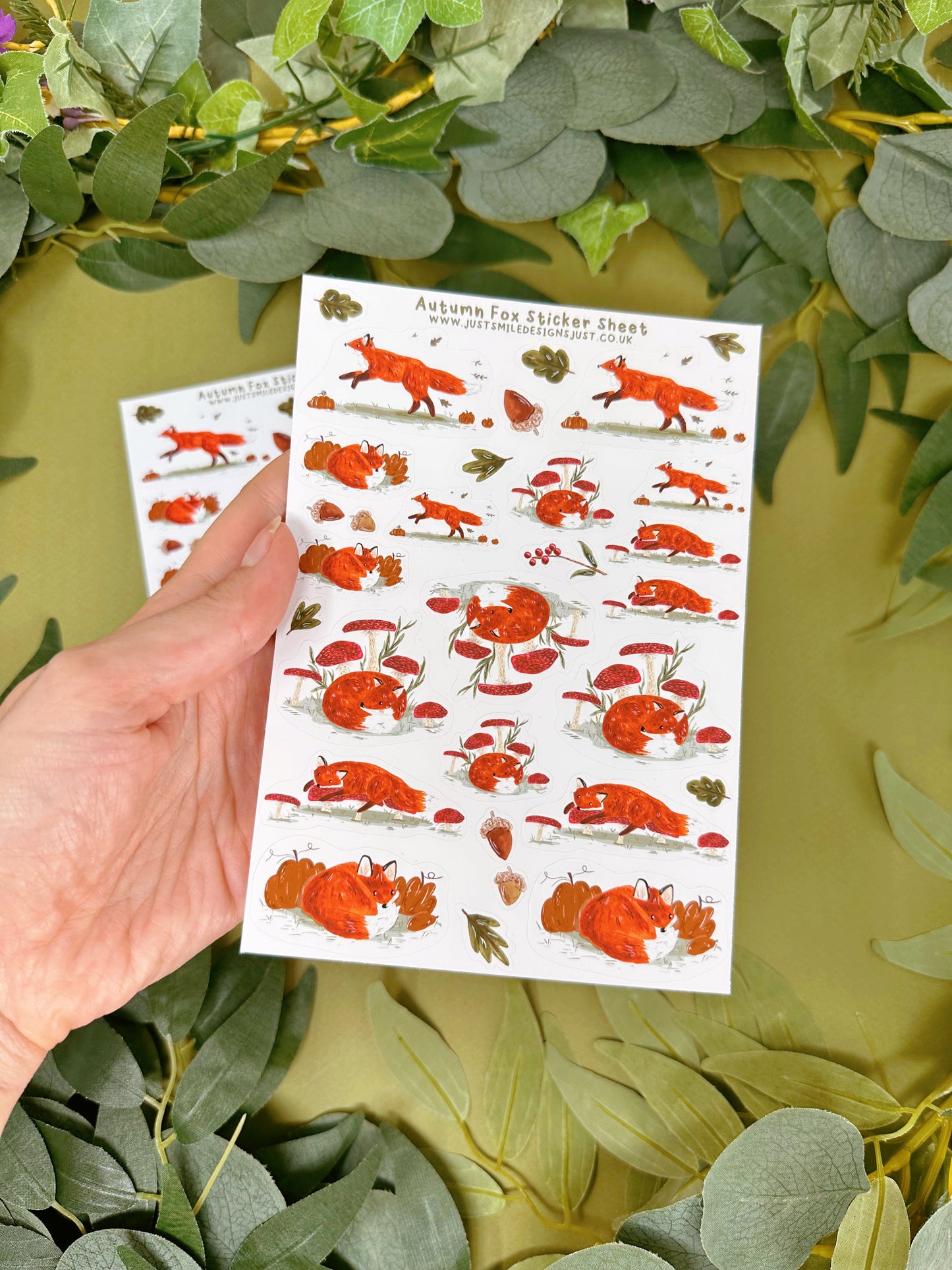 Autumn Fox Sticker Sheet