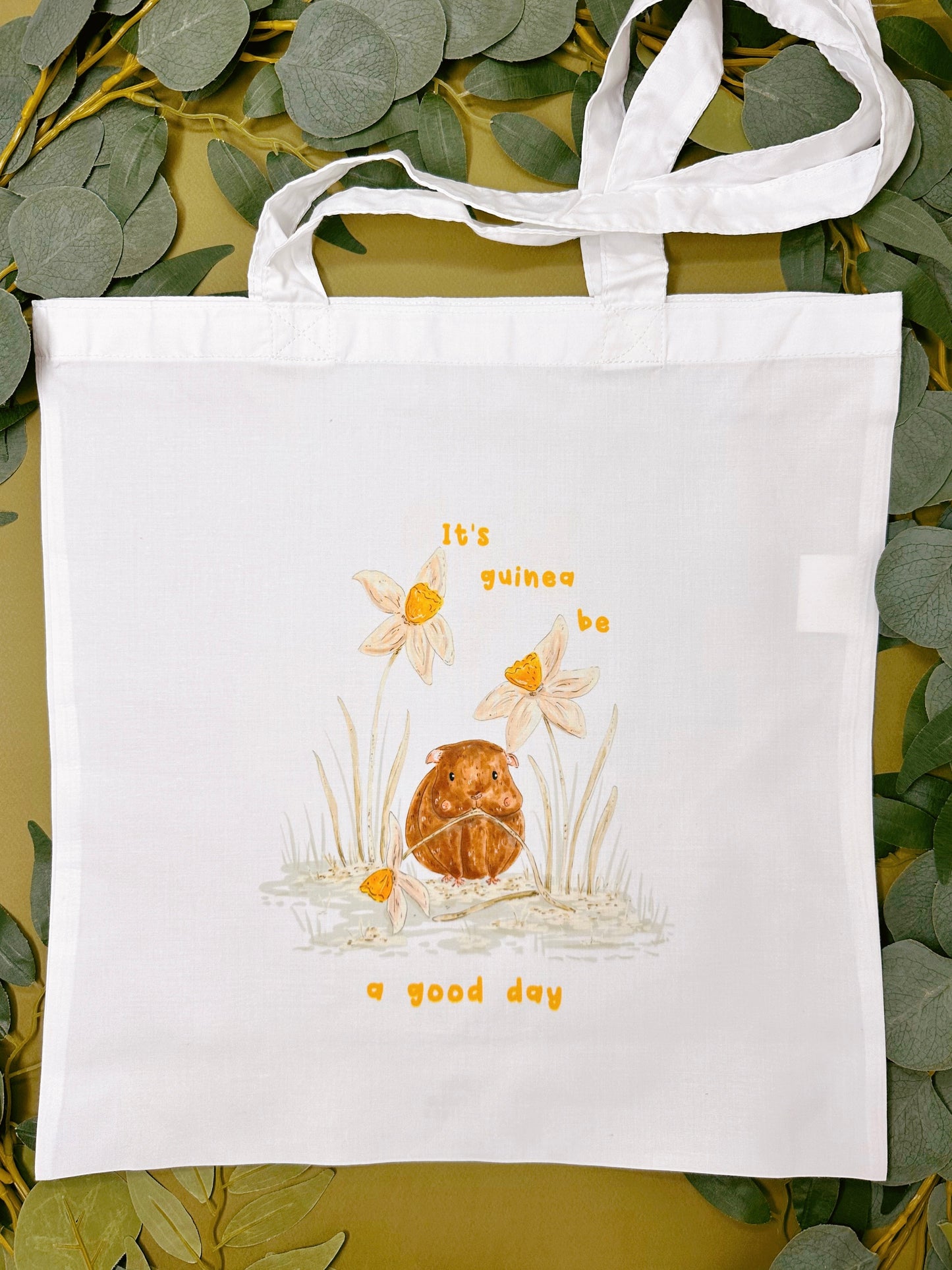Daffodil Guinea Pig Tote Bag