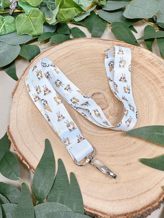 Panda ice cream lanyard