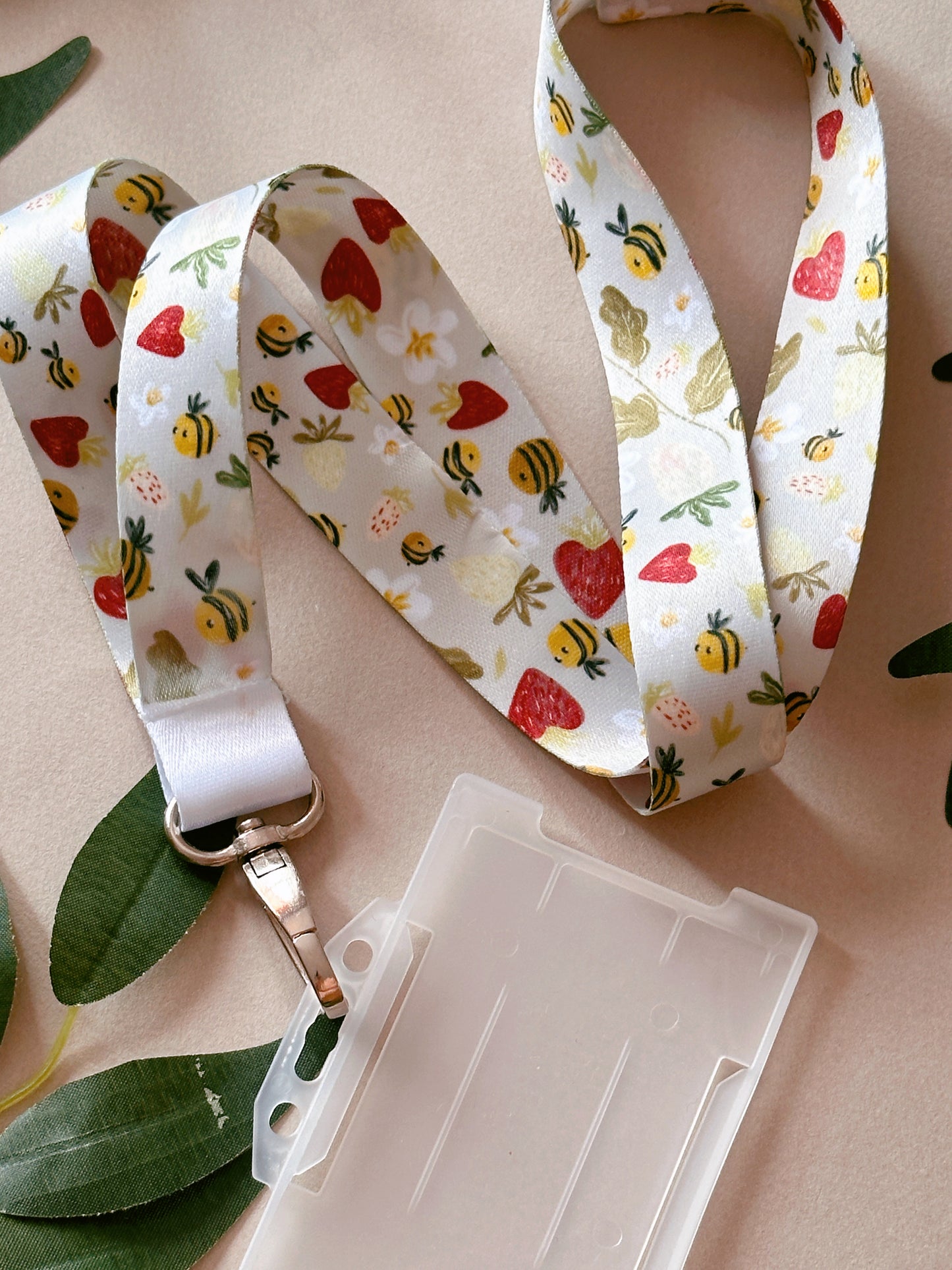 Strawberry Bee Lanyard