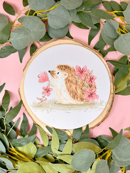 Pink Sakura Hedgehog Mousemat