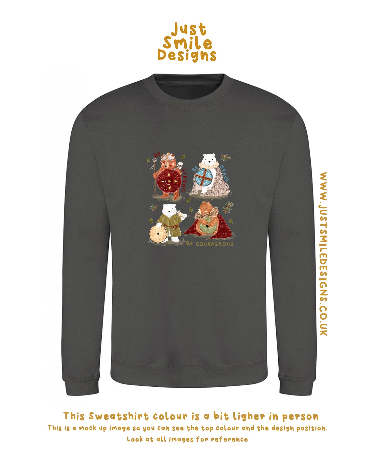 Be Brave Viking Bear Graphic Sweatshirt - ADULT