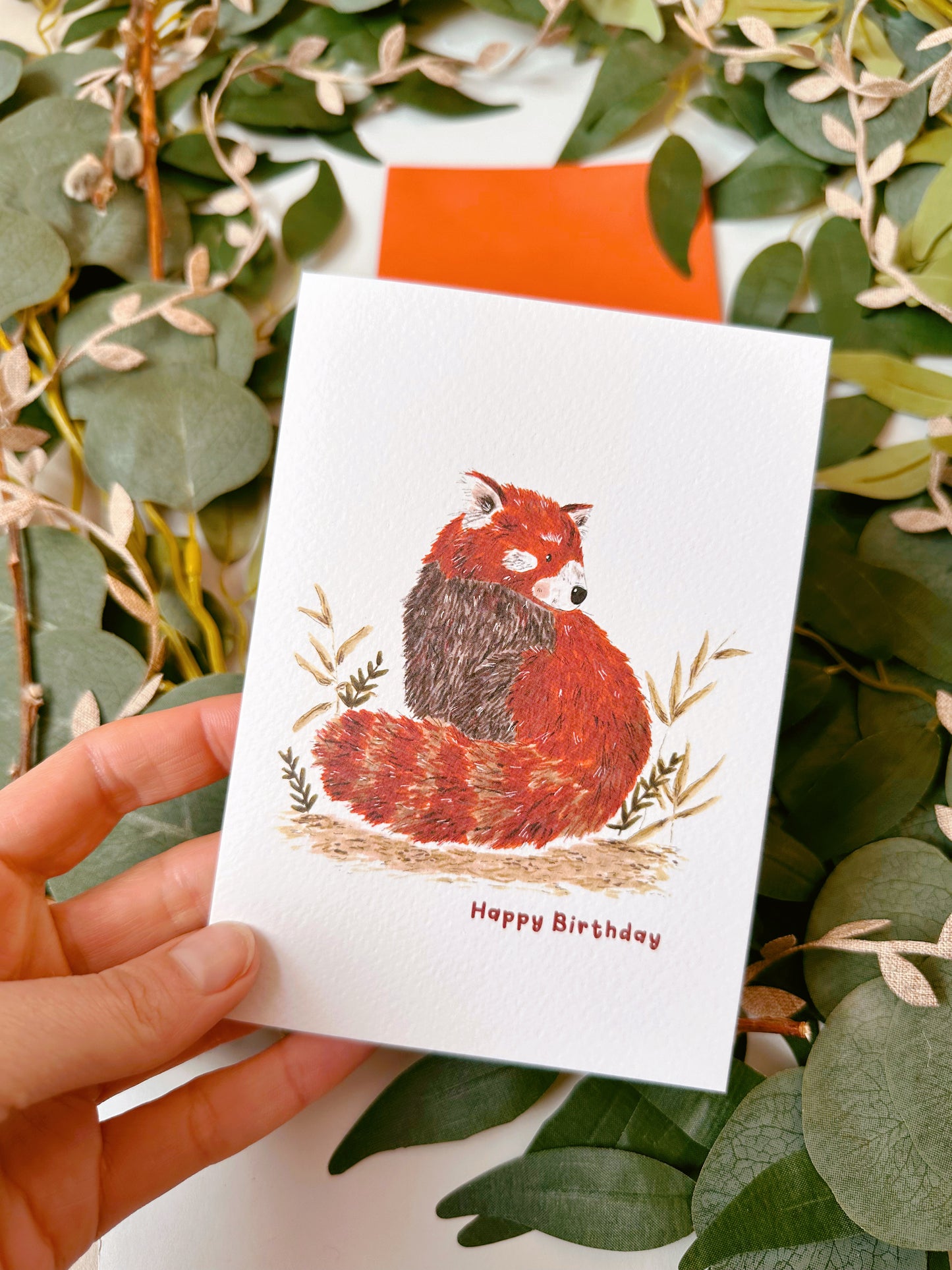 Red Panda Birthday Card