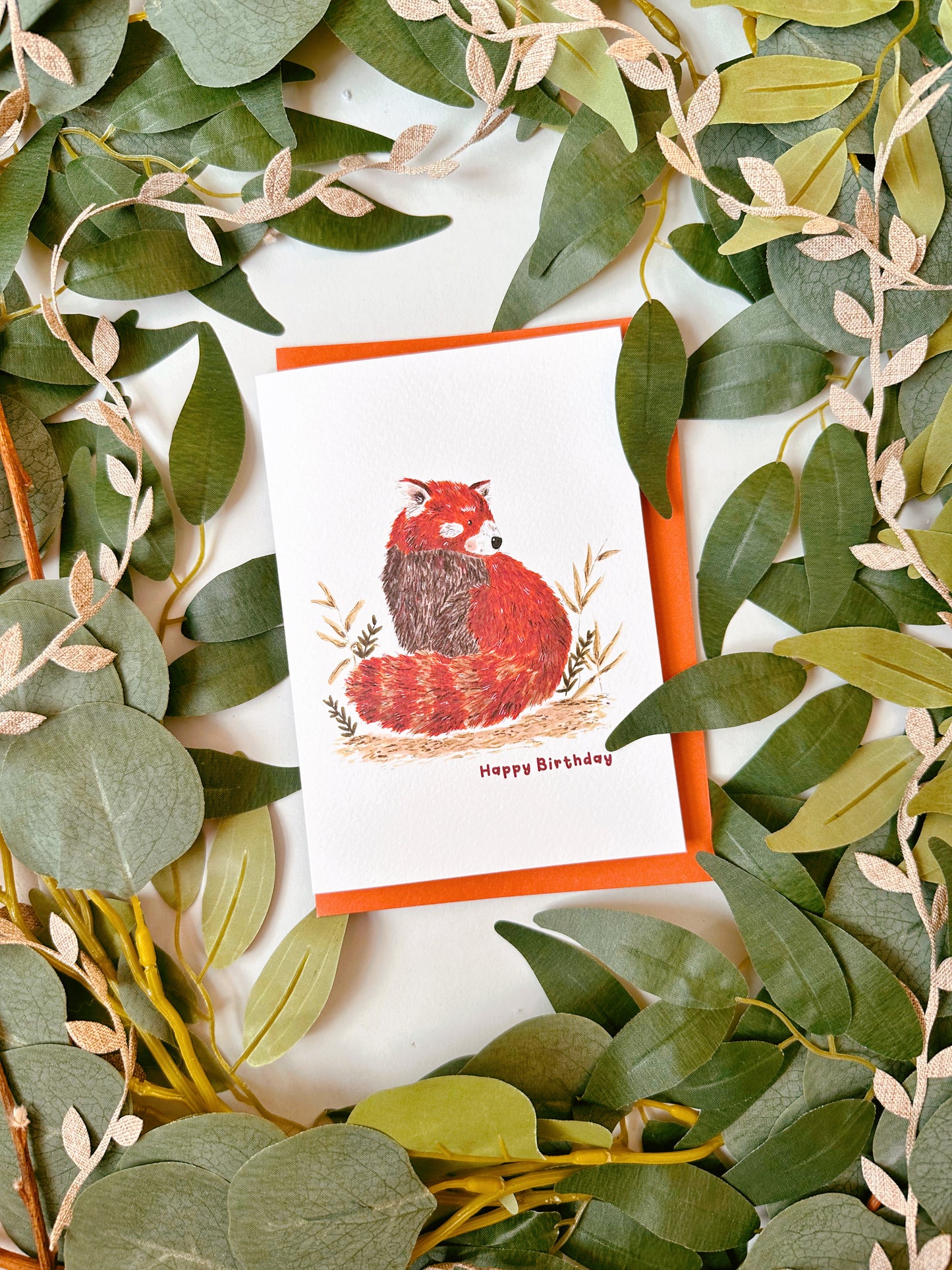 Red Panda Birthday Card