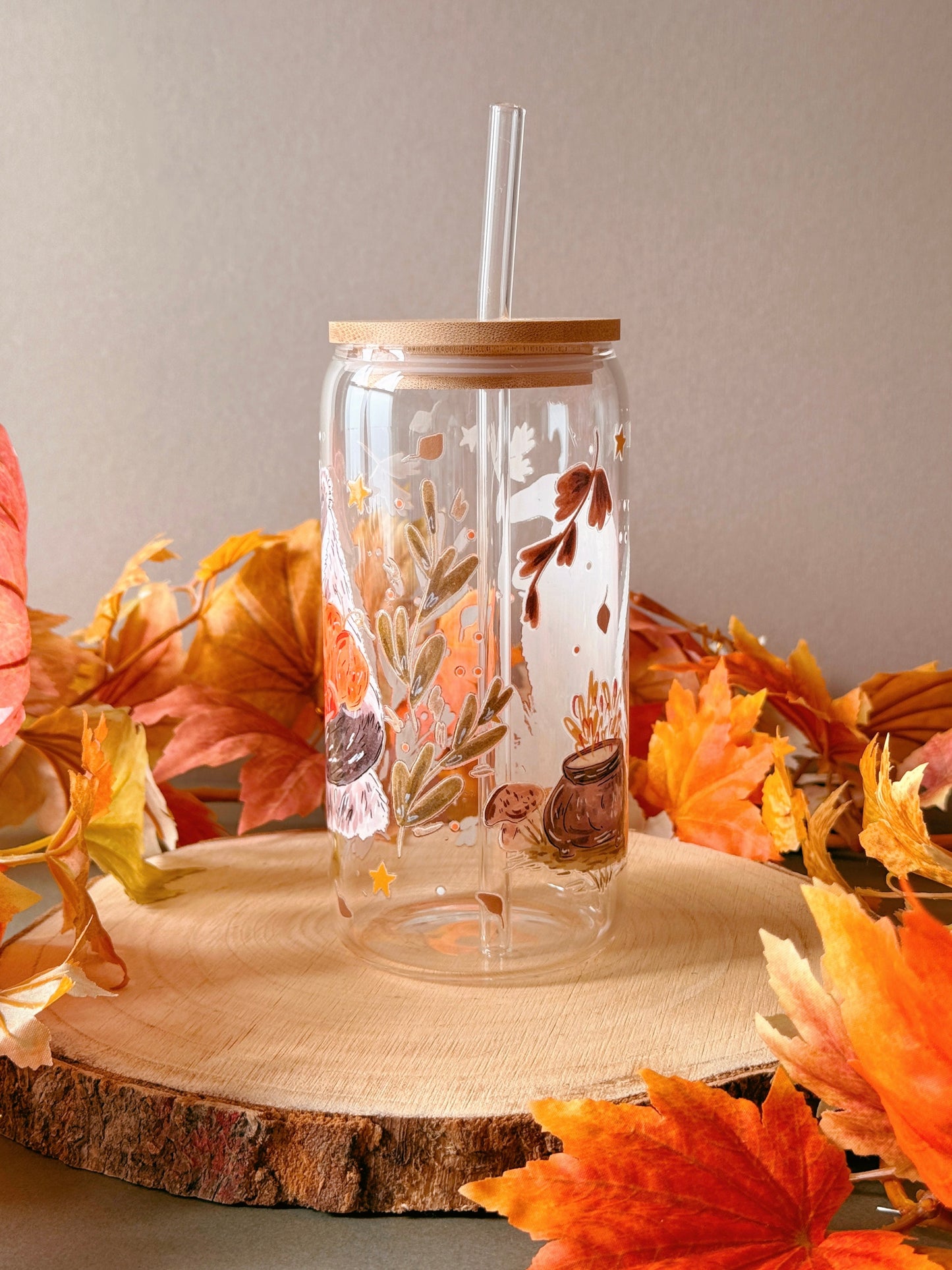 Witch pumpkin Badger Glass Tumbler