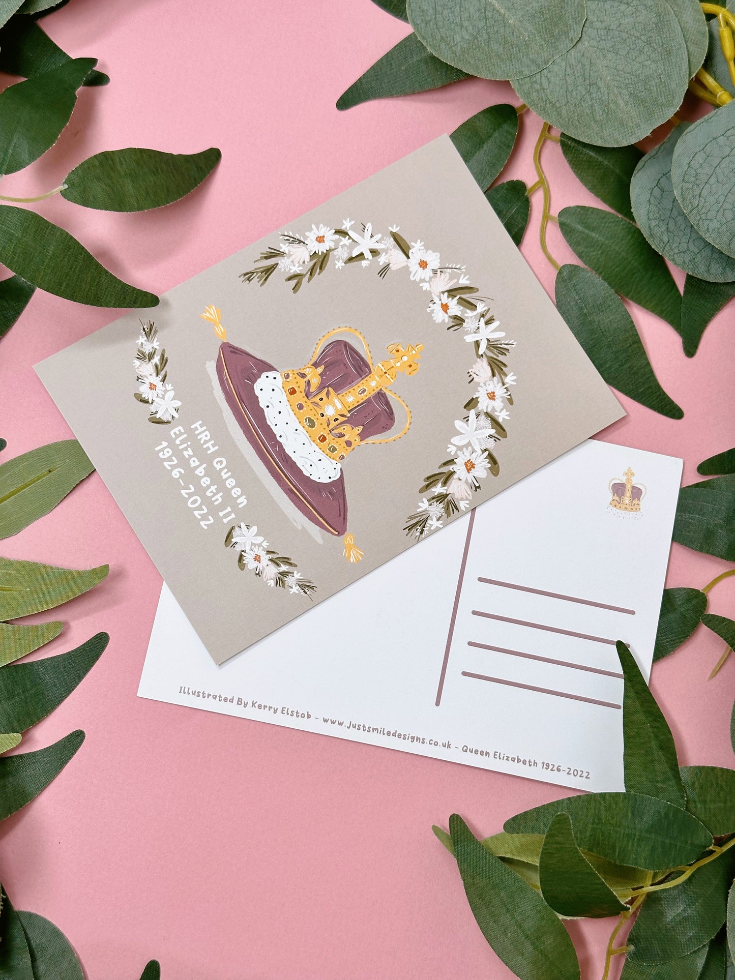 HRH Queen Elizabeth 2nd Memento Postcard