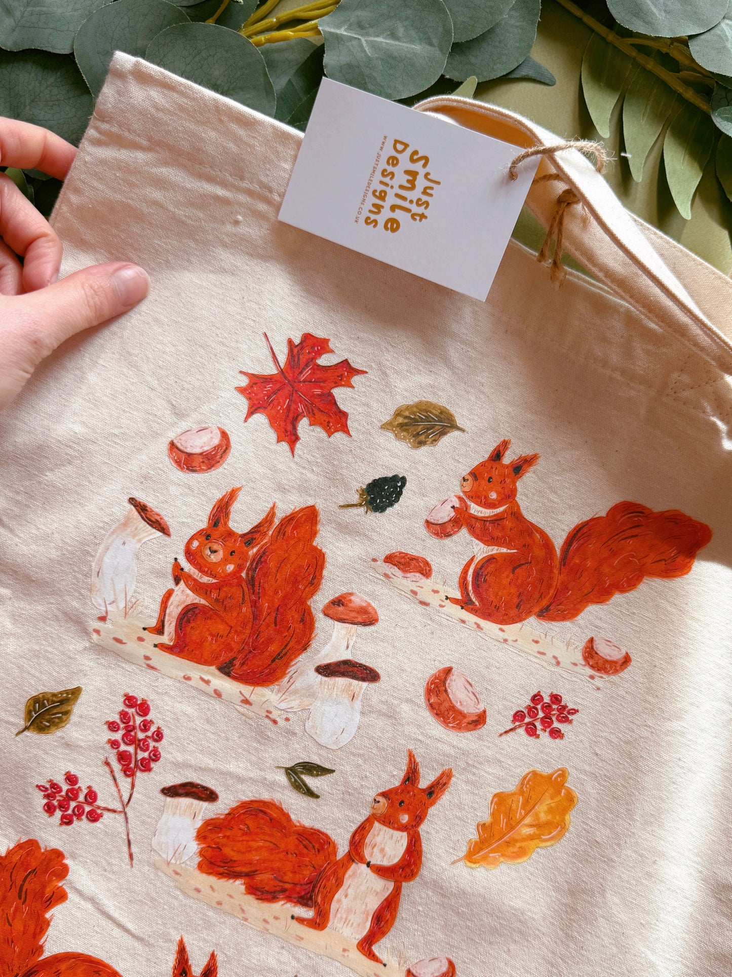 Red Squirrel Giant Tote Bag