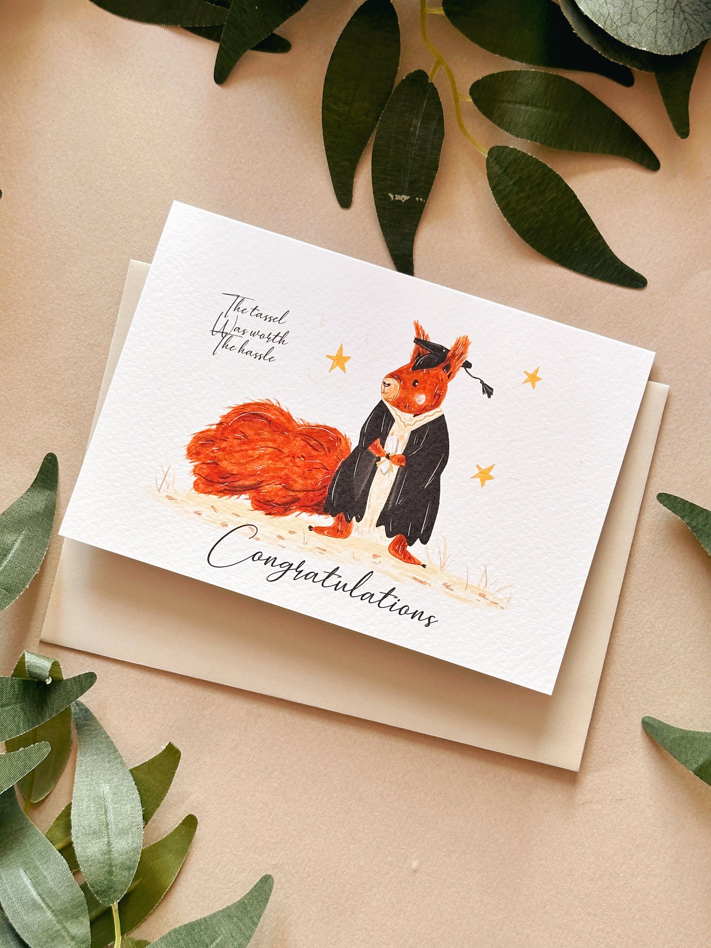 Squirrel Graduation Card