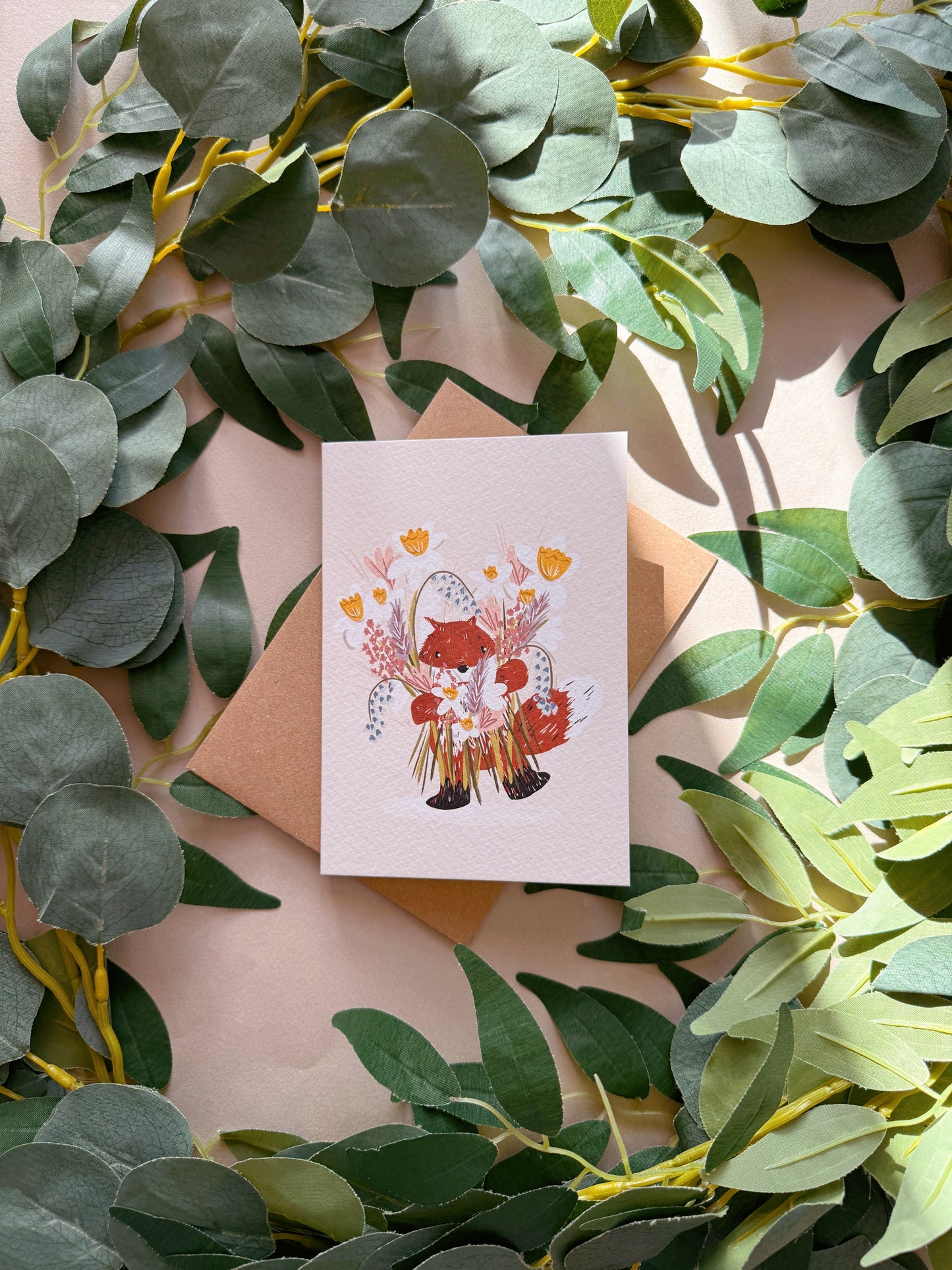 Fox Bouquet Card