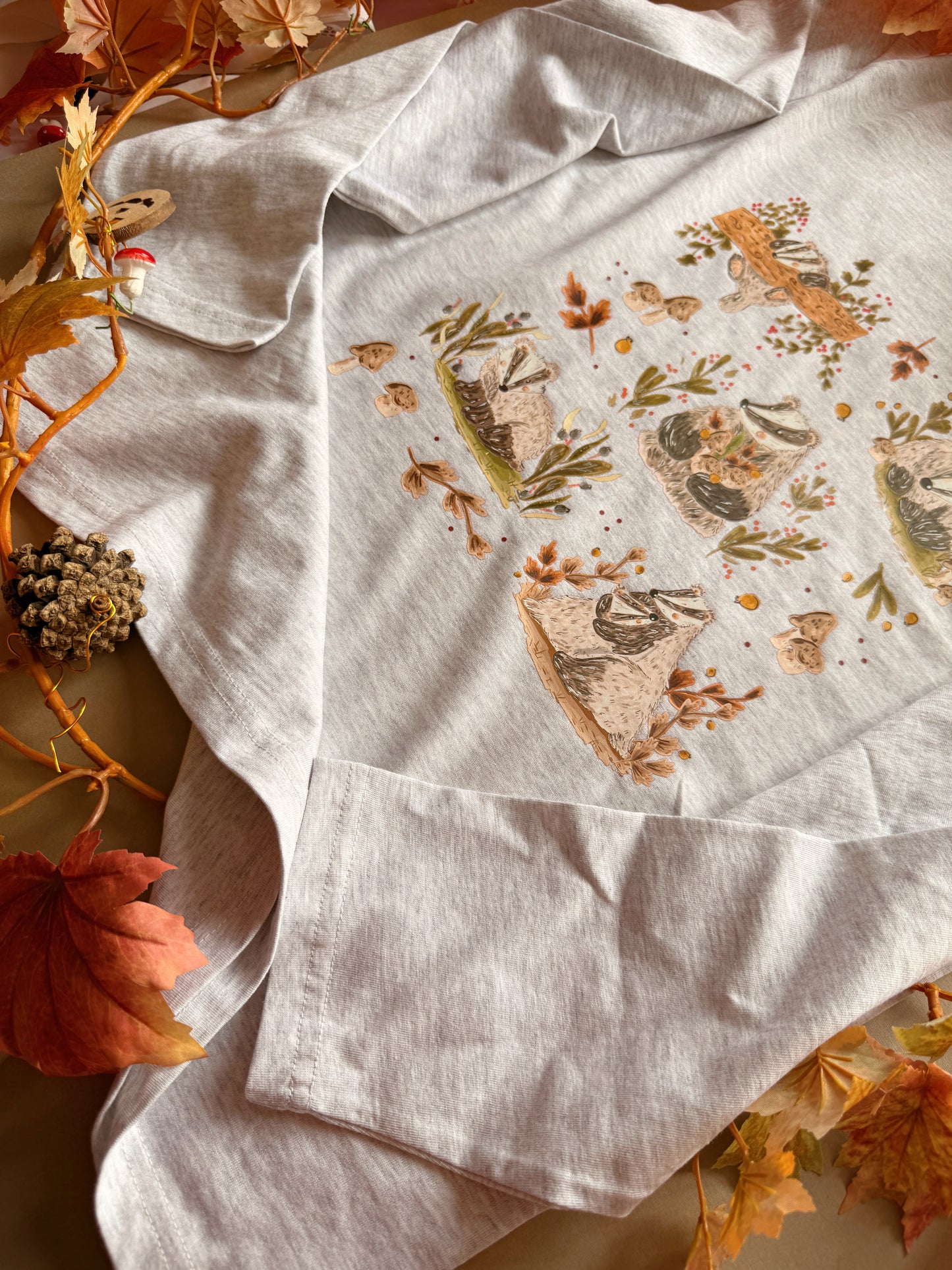 Woodland Badger Top - Organic Cotton