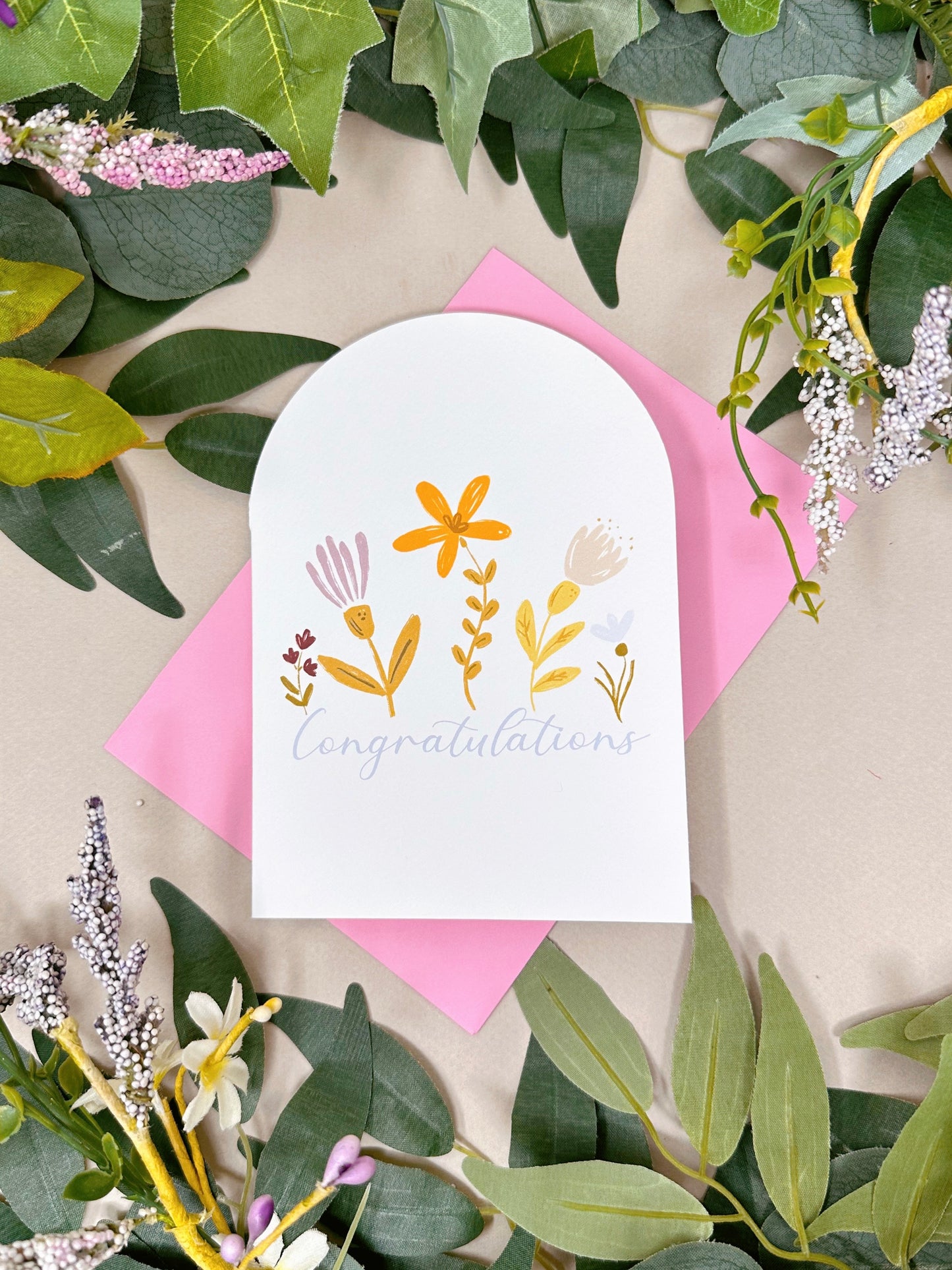 Floral Congratulation Card
