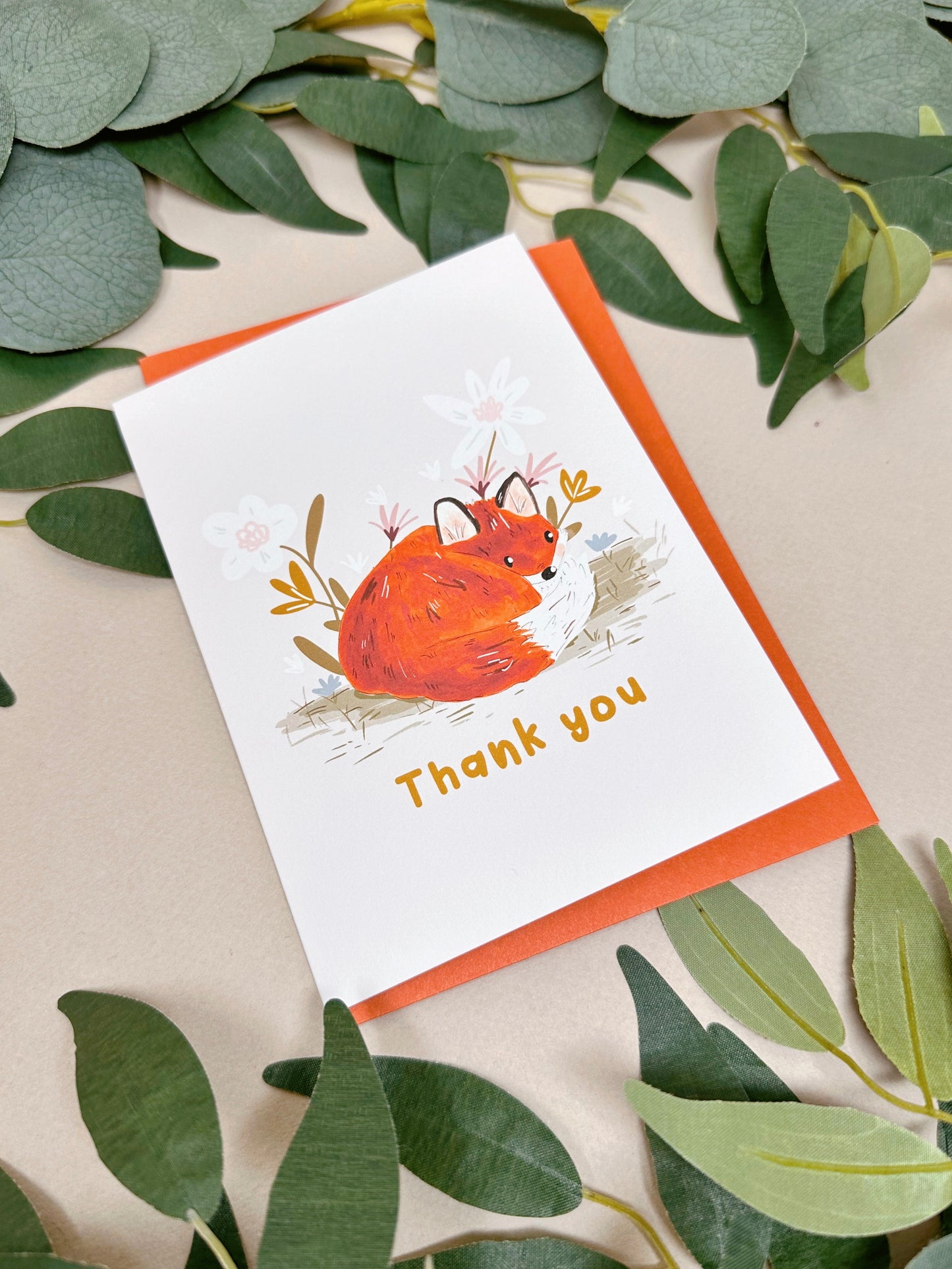 Fox Thank you Card