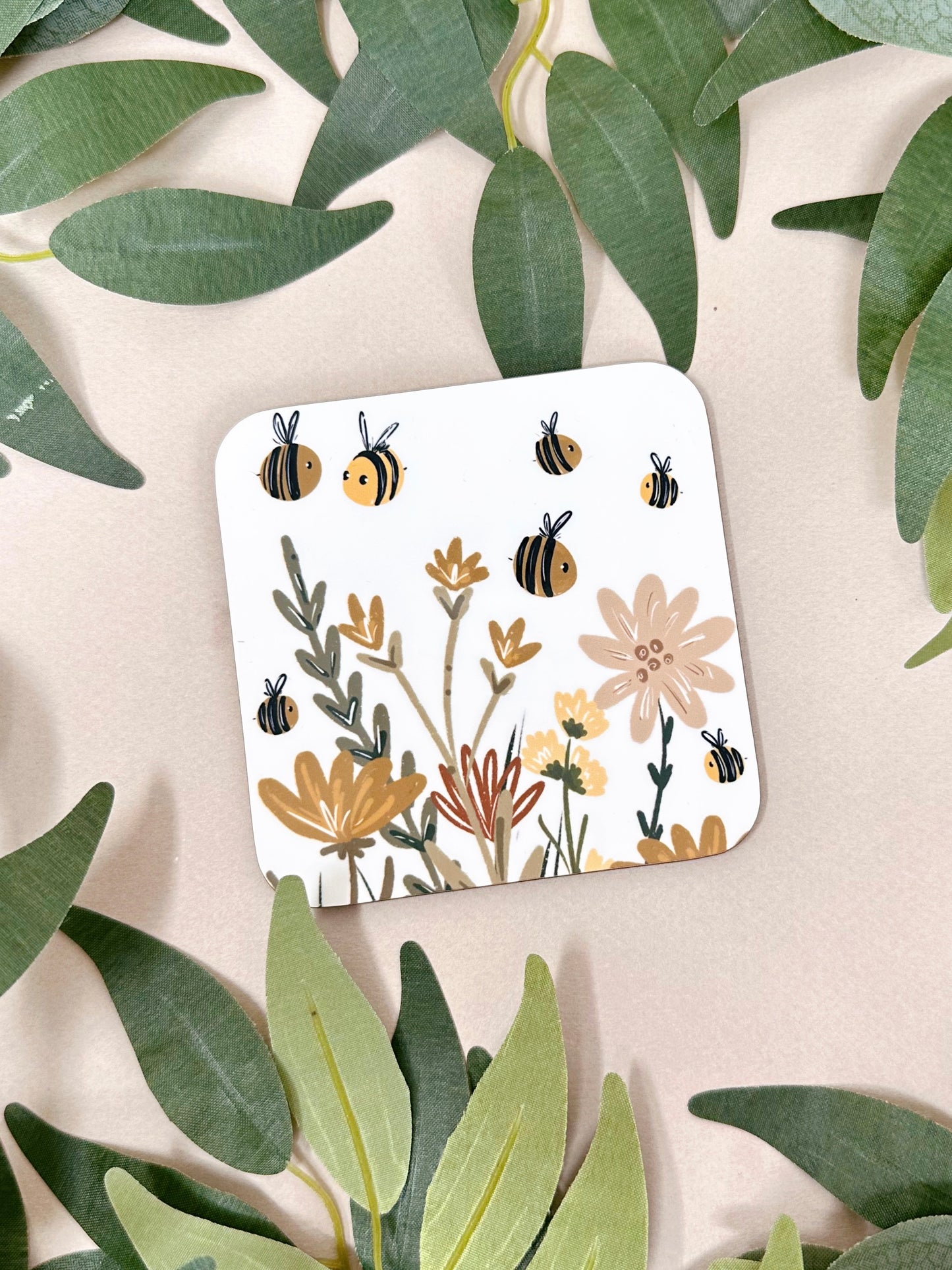 Autumnal Bee Coaster