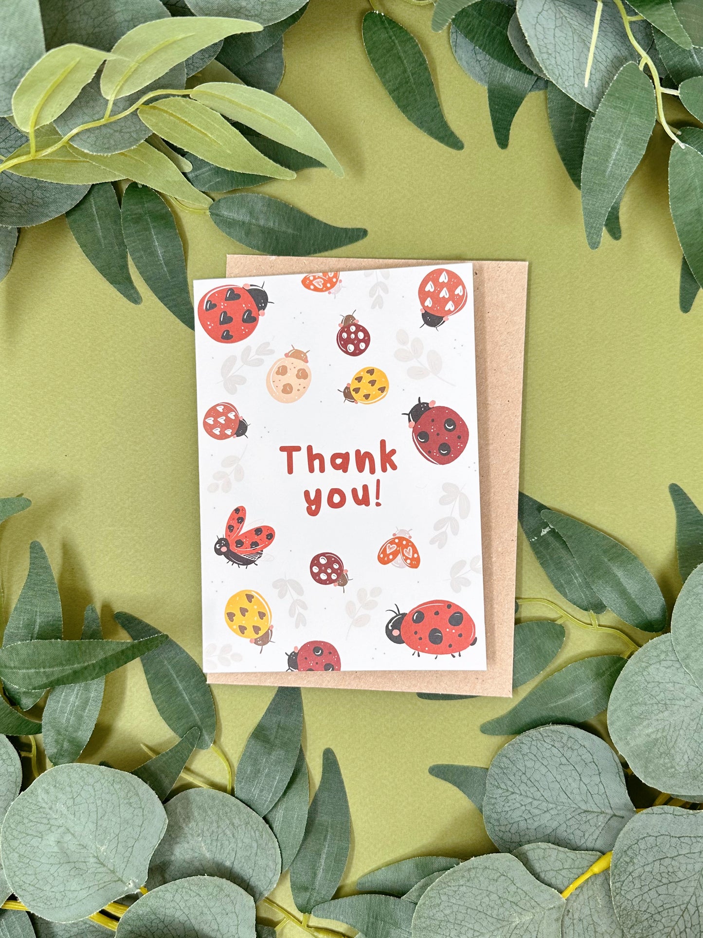 Ladybird Thank You Card