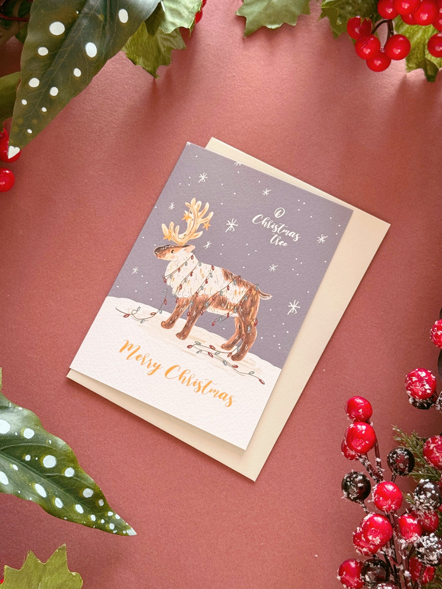 Reindeer Christmas Card