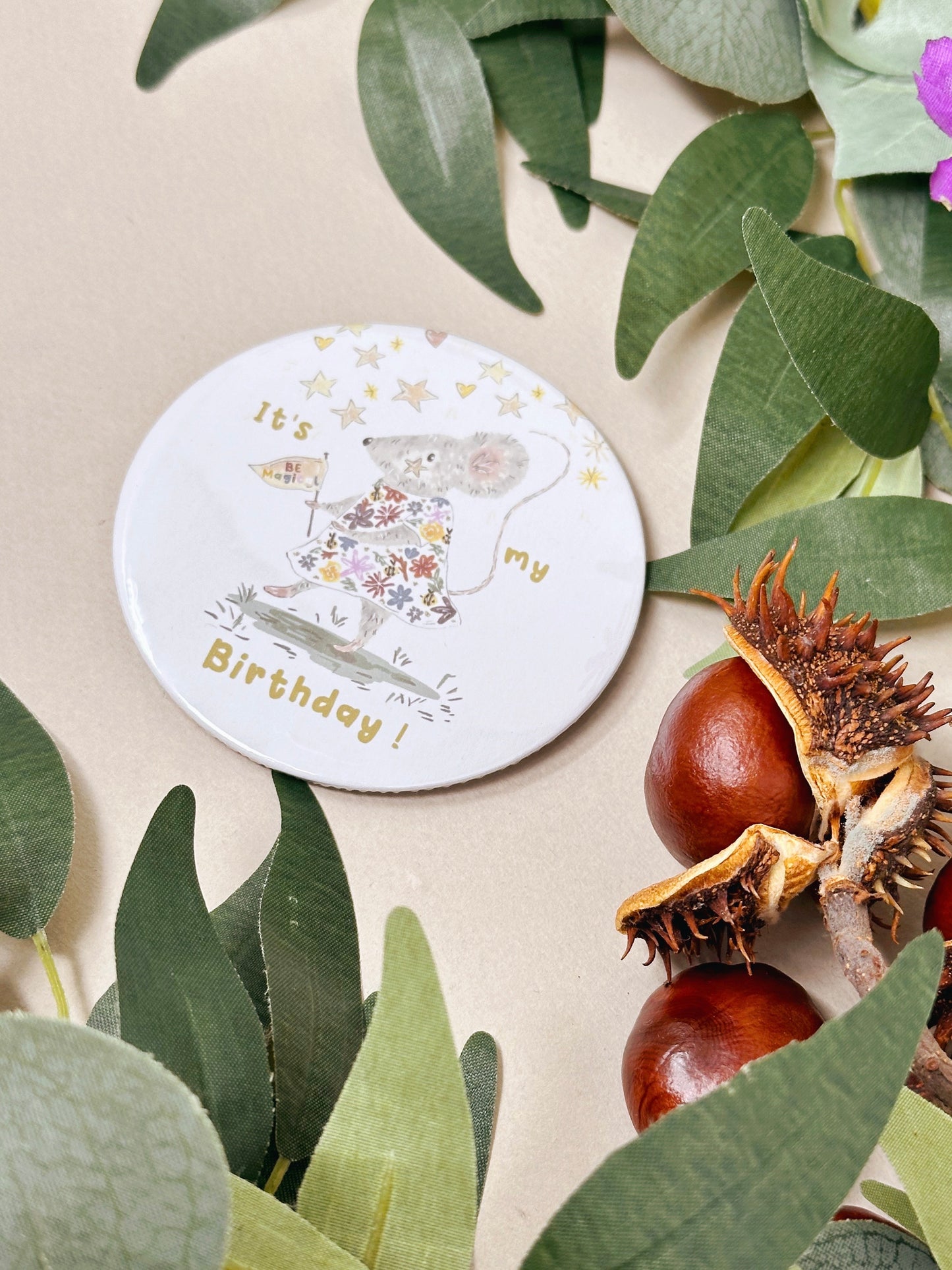 Mouse Birthday Badge
