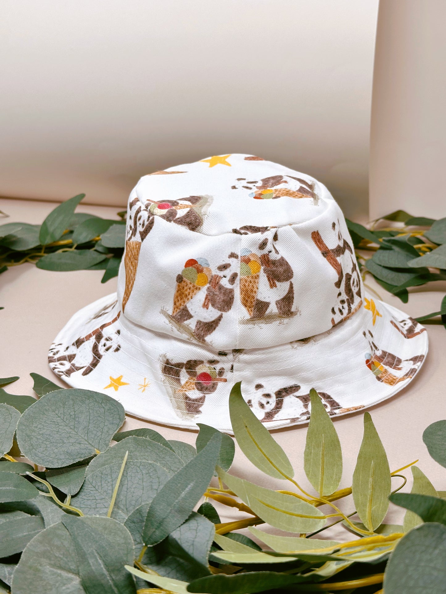 Panda Ice Cream Bucket Hat - Adult & Child Sizing