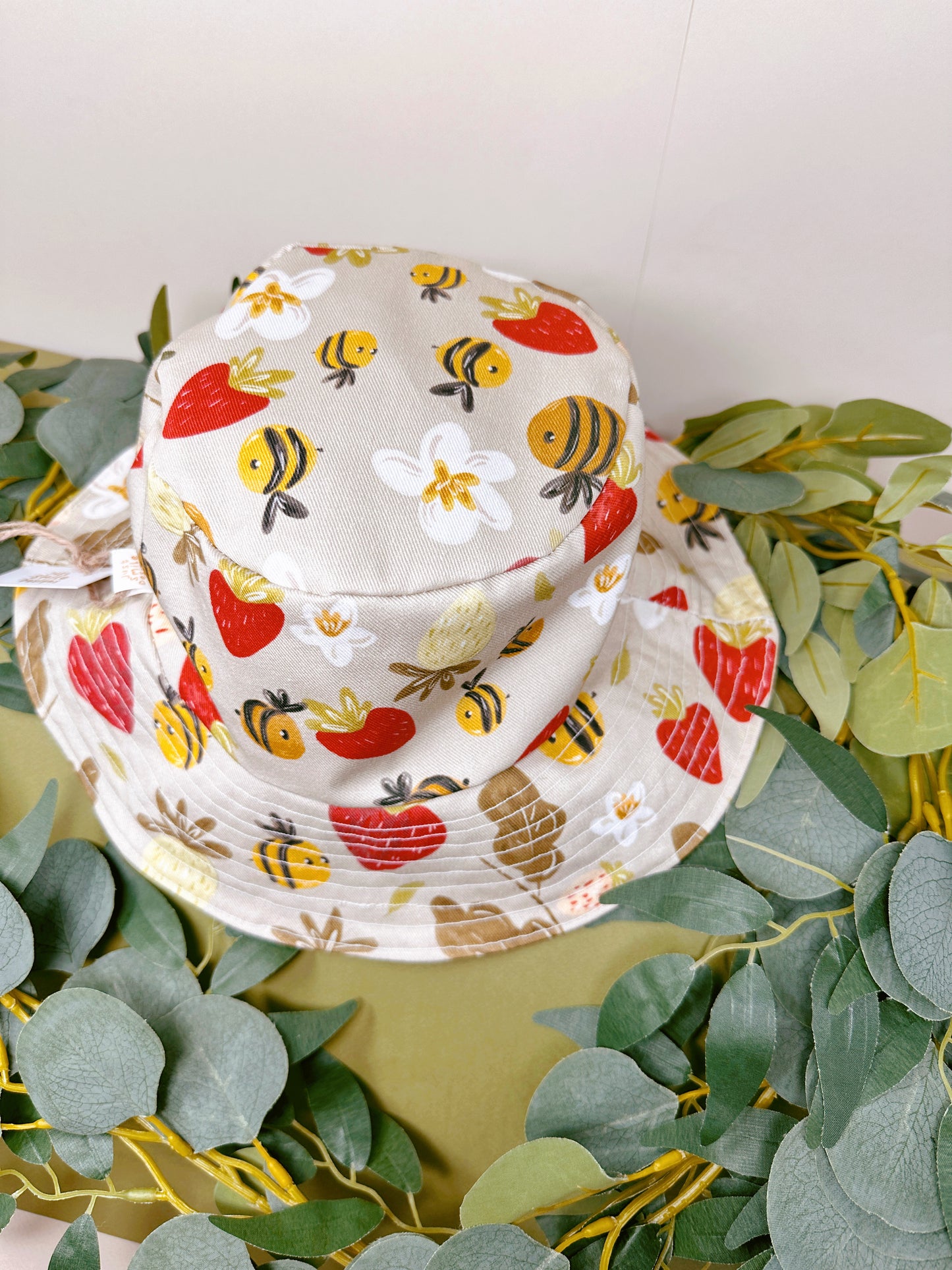 Strawberry Bee Bucket Hat - Adult & Child Sizing