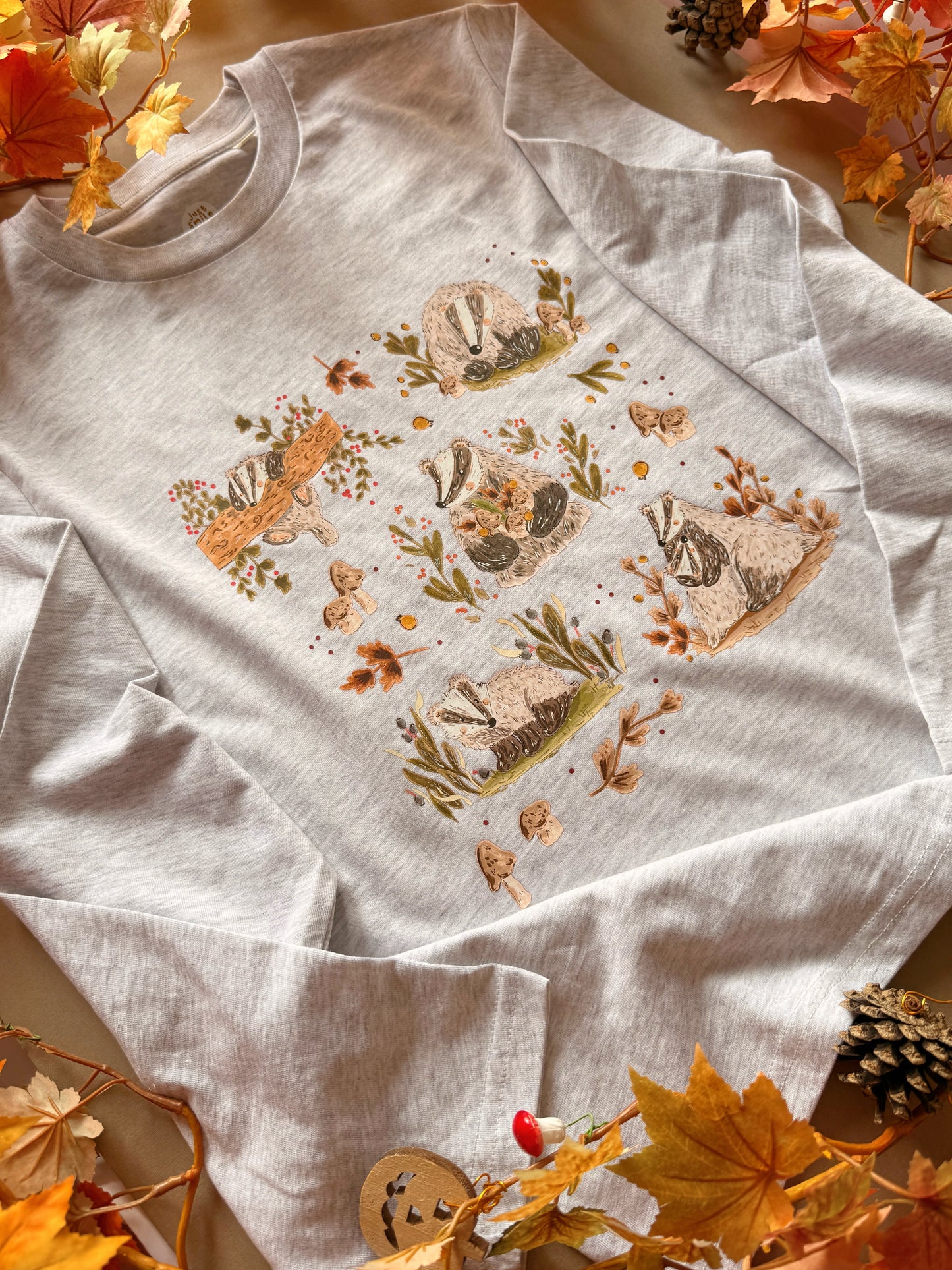 Woodland Badger Top - Organic Cotton