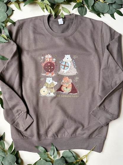Be Brave Viking Bear Graphic Sweatshirt - ADULT