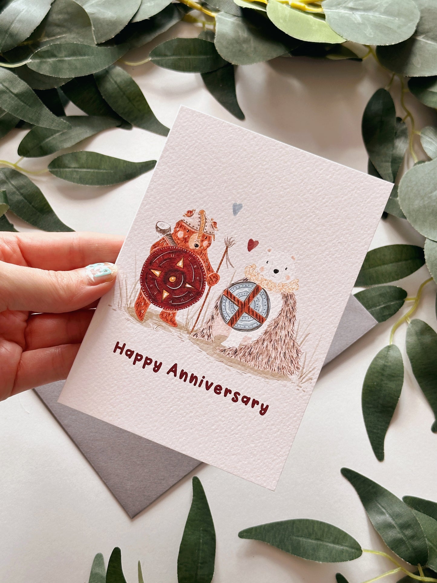 Viking Bears Wedding Anniversary Card