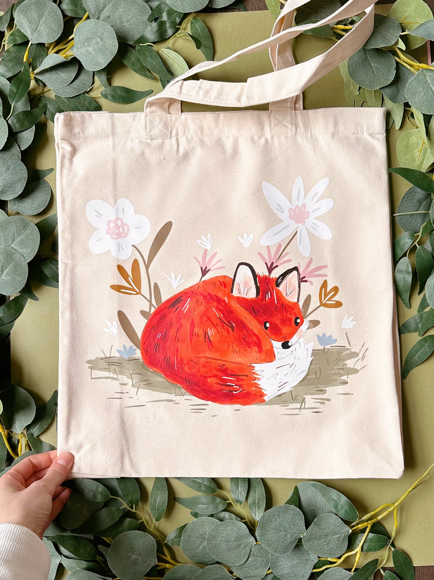 Daisy Fox Giant Tote Bag