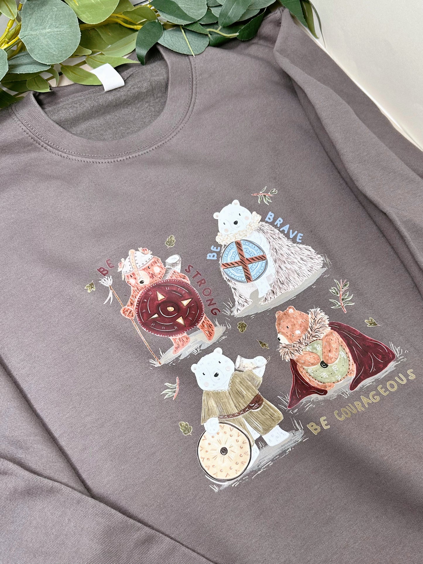 Be Brave Viking Bear Graphic Sweatshirt - ADULT