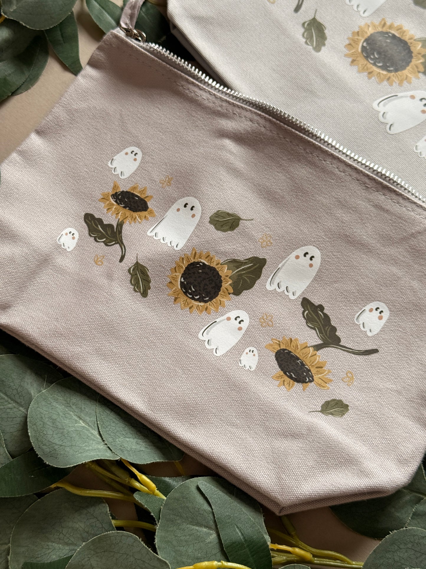 Sunflower Ghost Zip Case