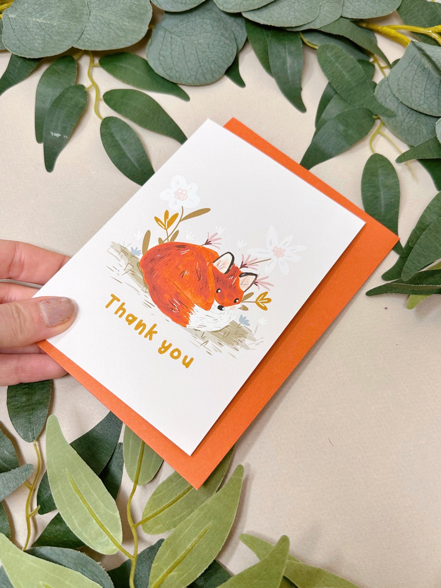 Fox Thank you Card