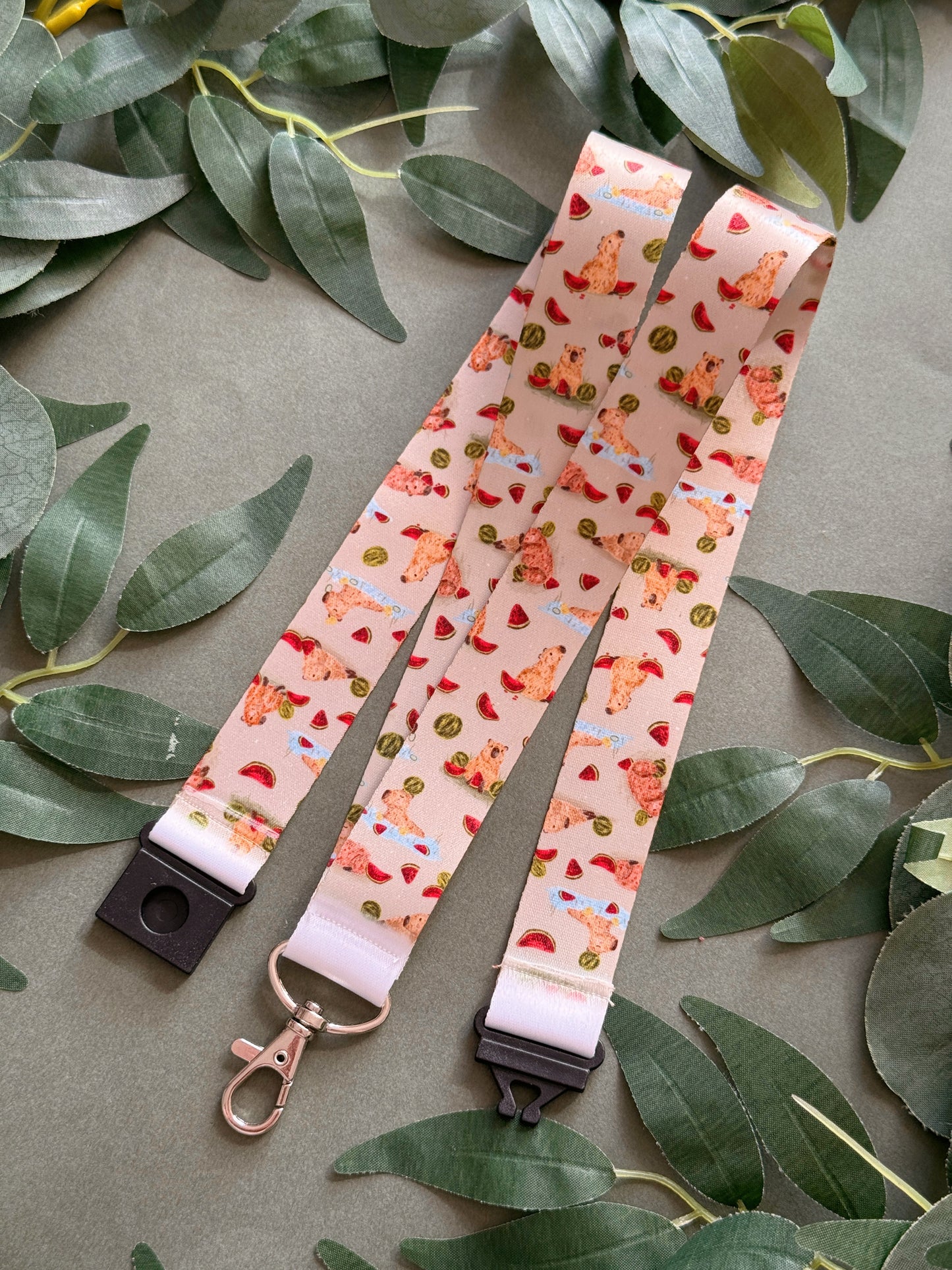 Watermelon Capybara Lanyard
