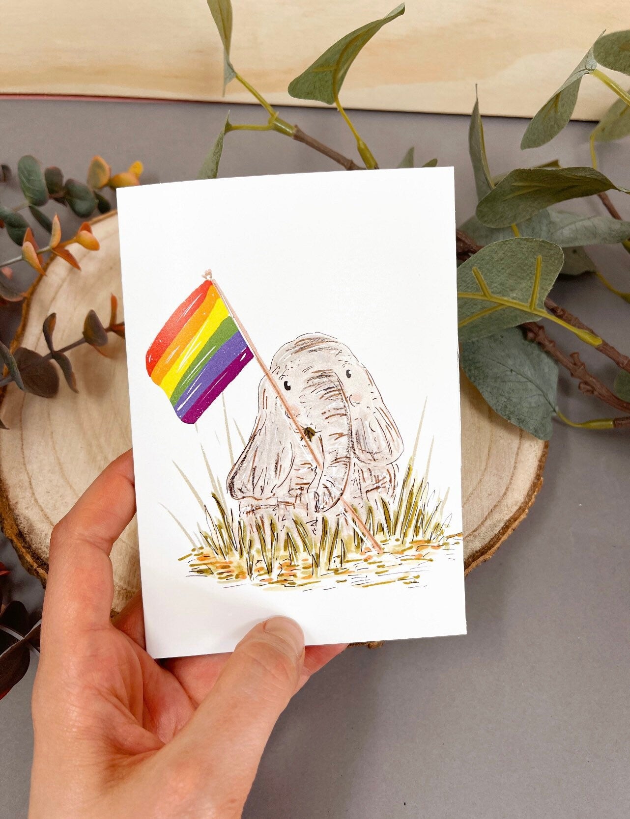 Pride Elephant Card