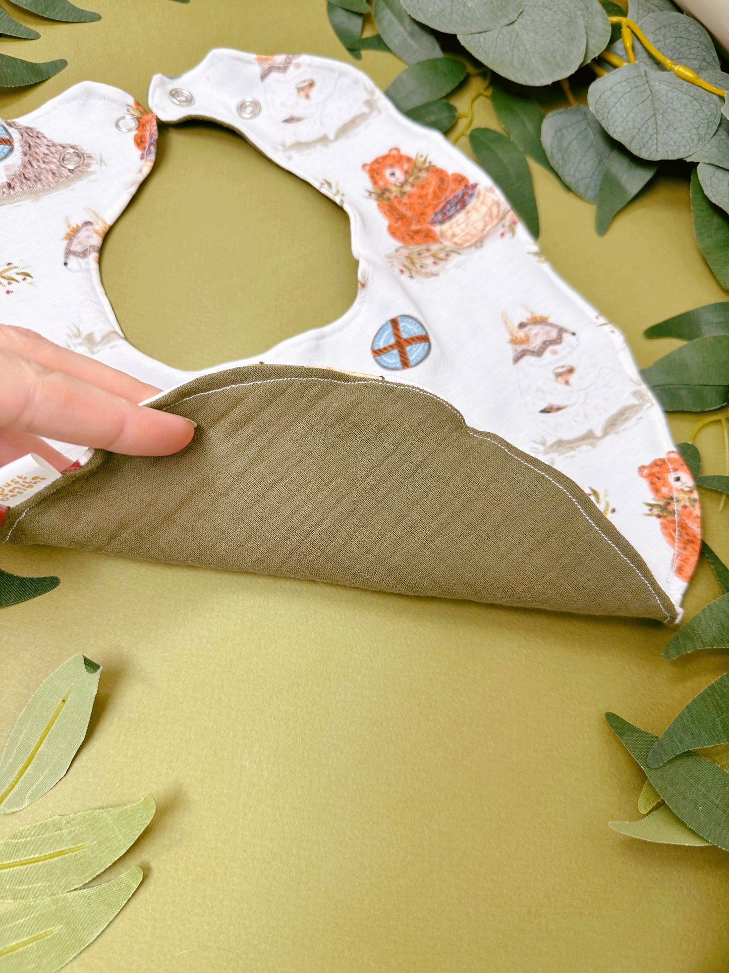 Viking Bear Bib - Rounded