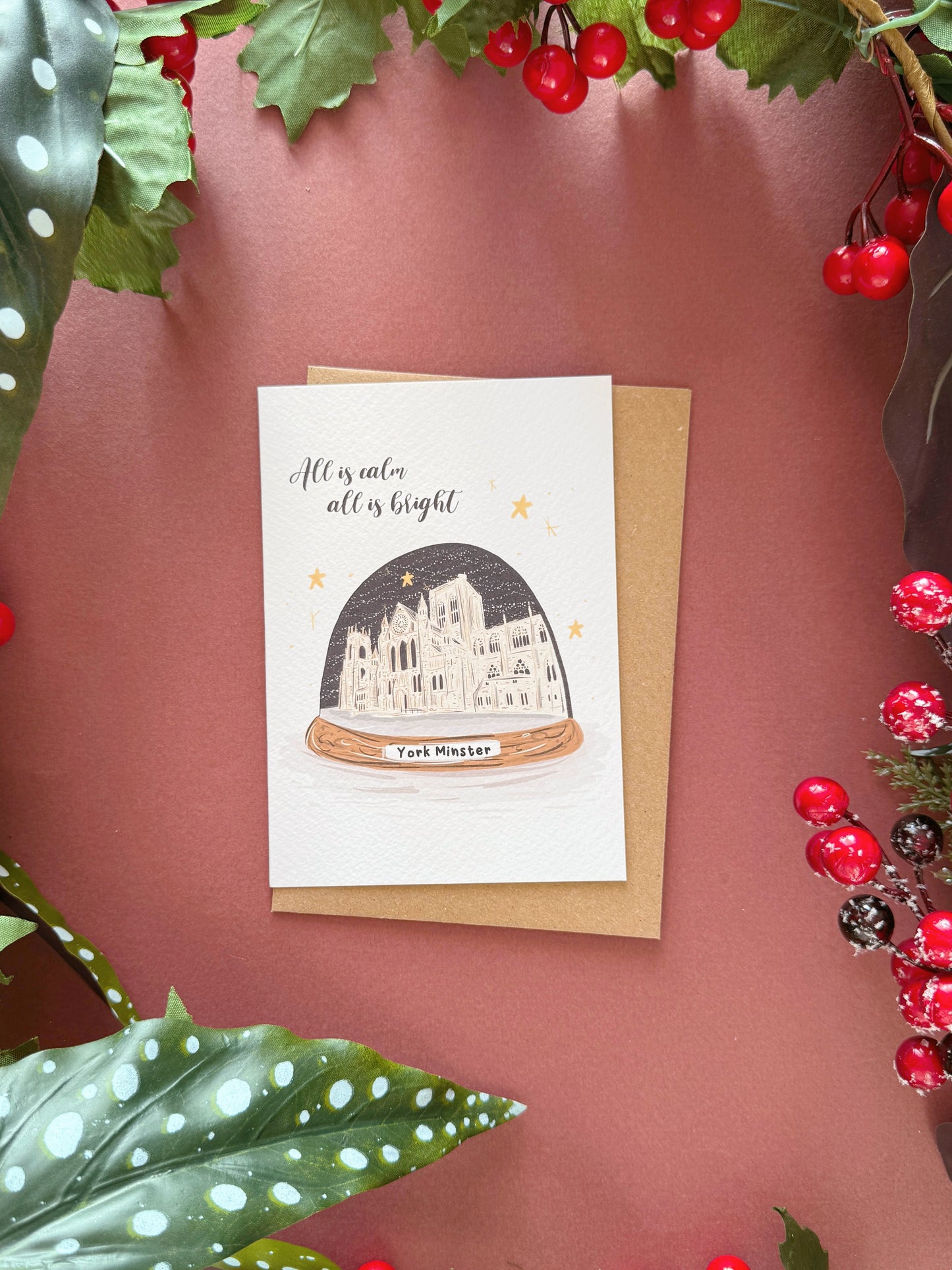 Globe York Minster Christmas Card
