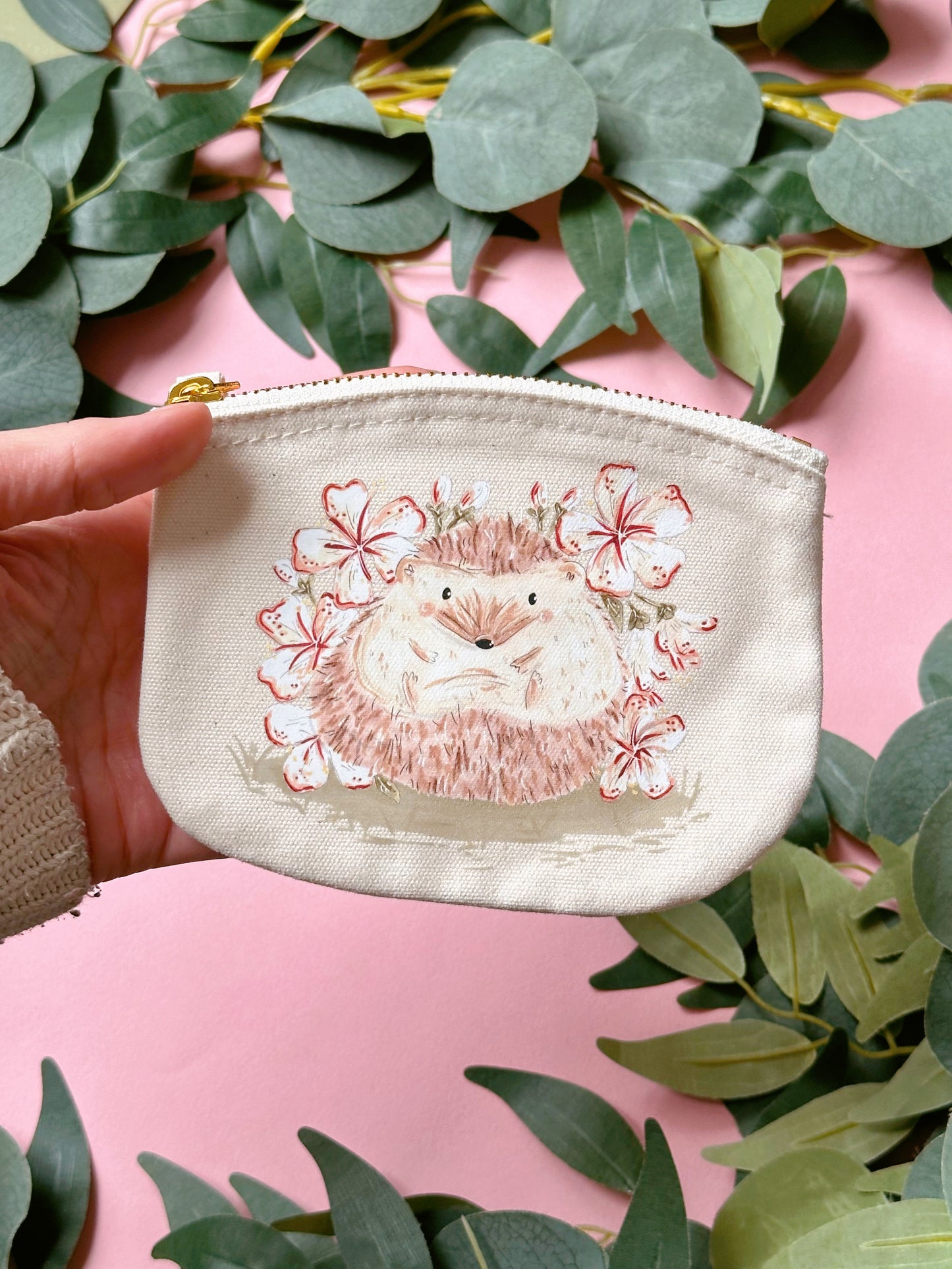 Sakura Hedgehog Purse
