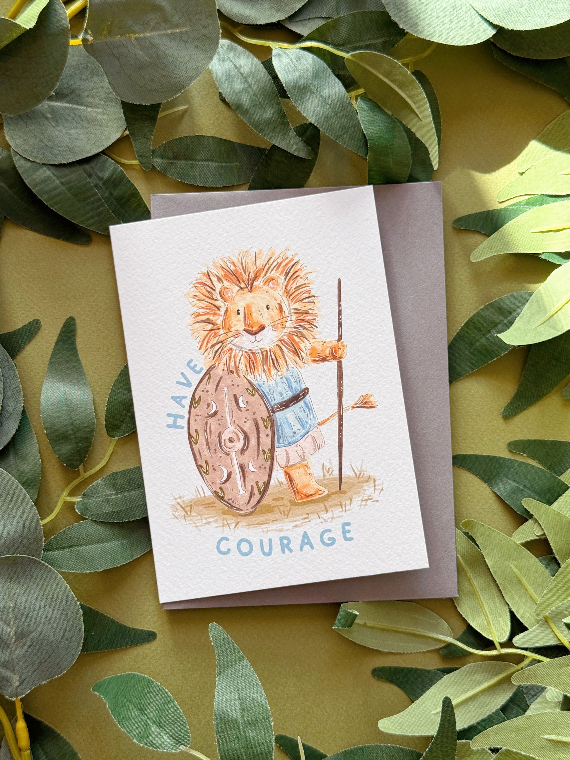 Have courage lion card