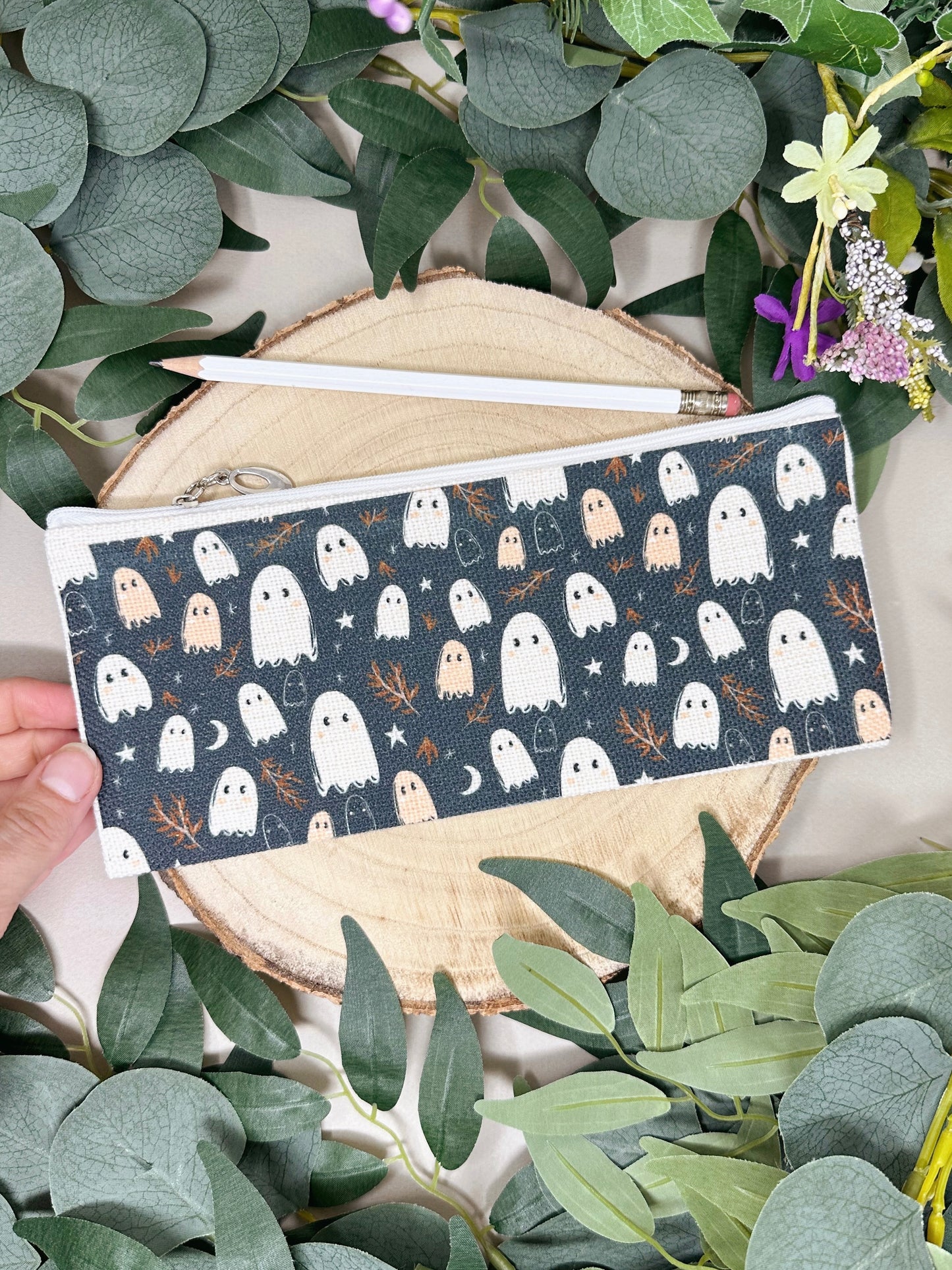 Spooky Ghost Zip Case