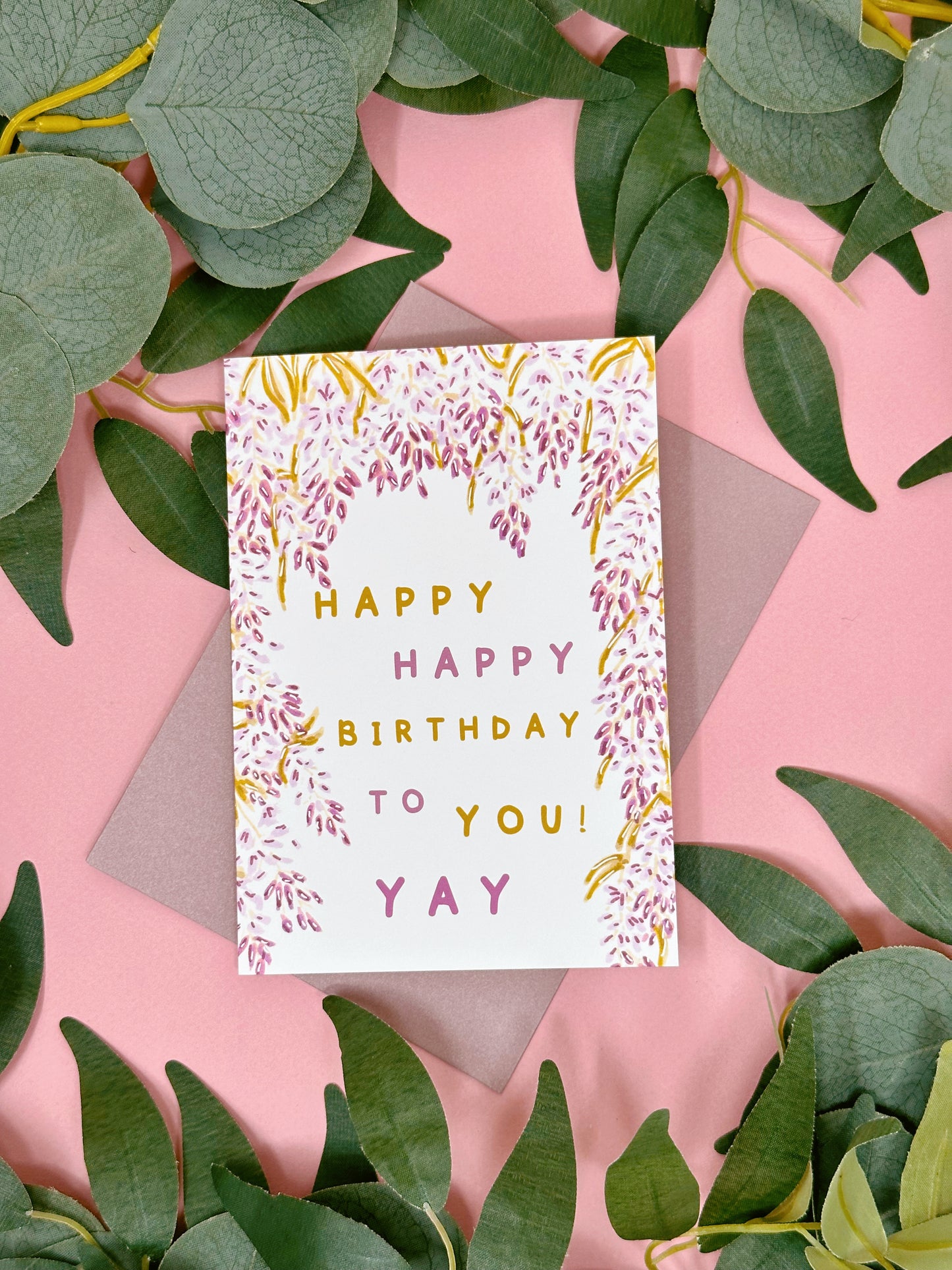Wisteria Birthday Card