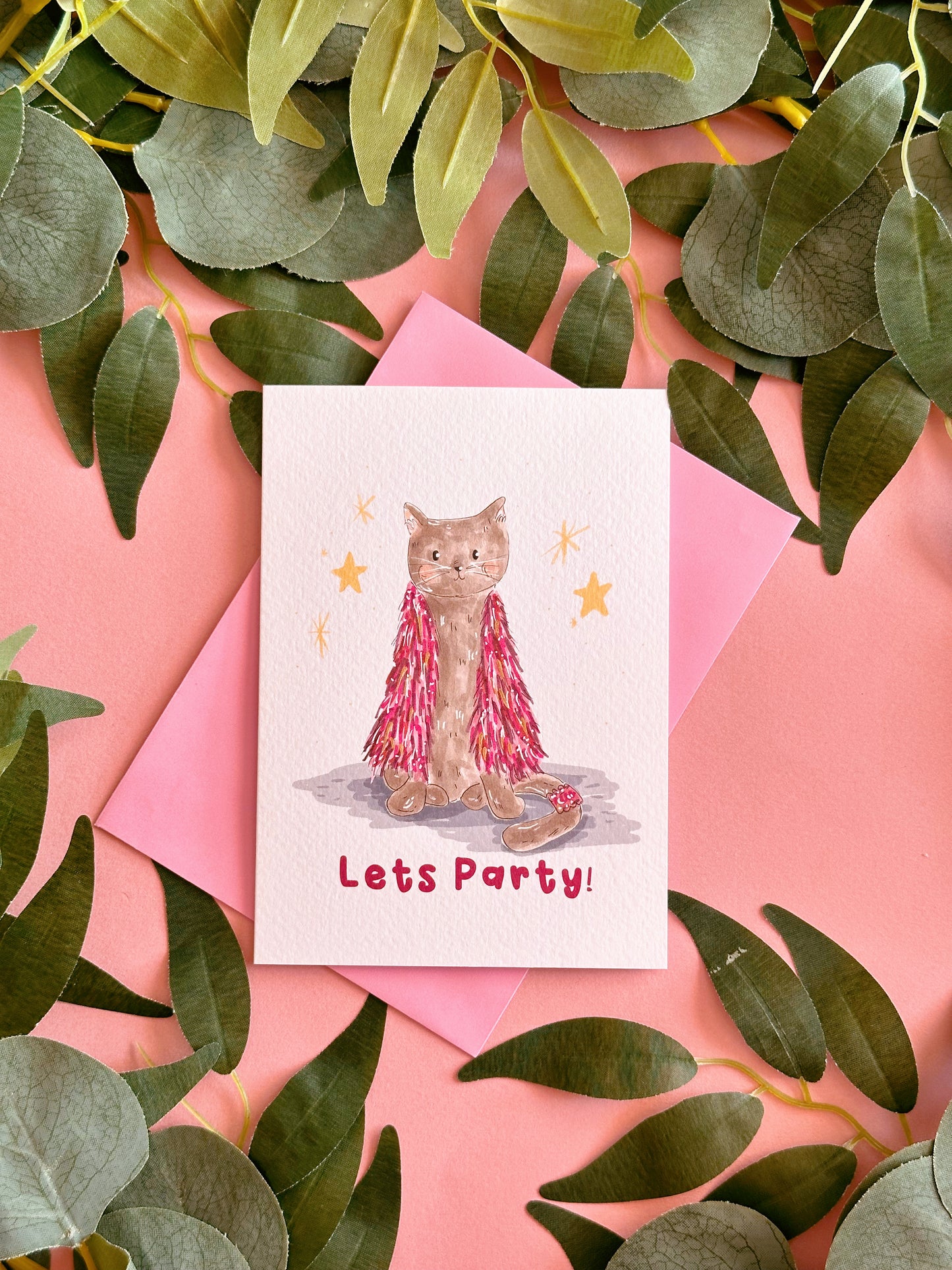 Lets Party Cat Era Birthday Card